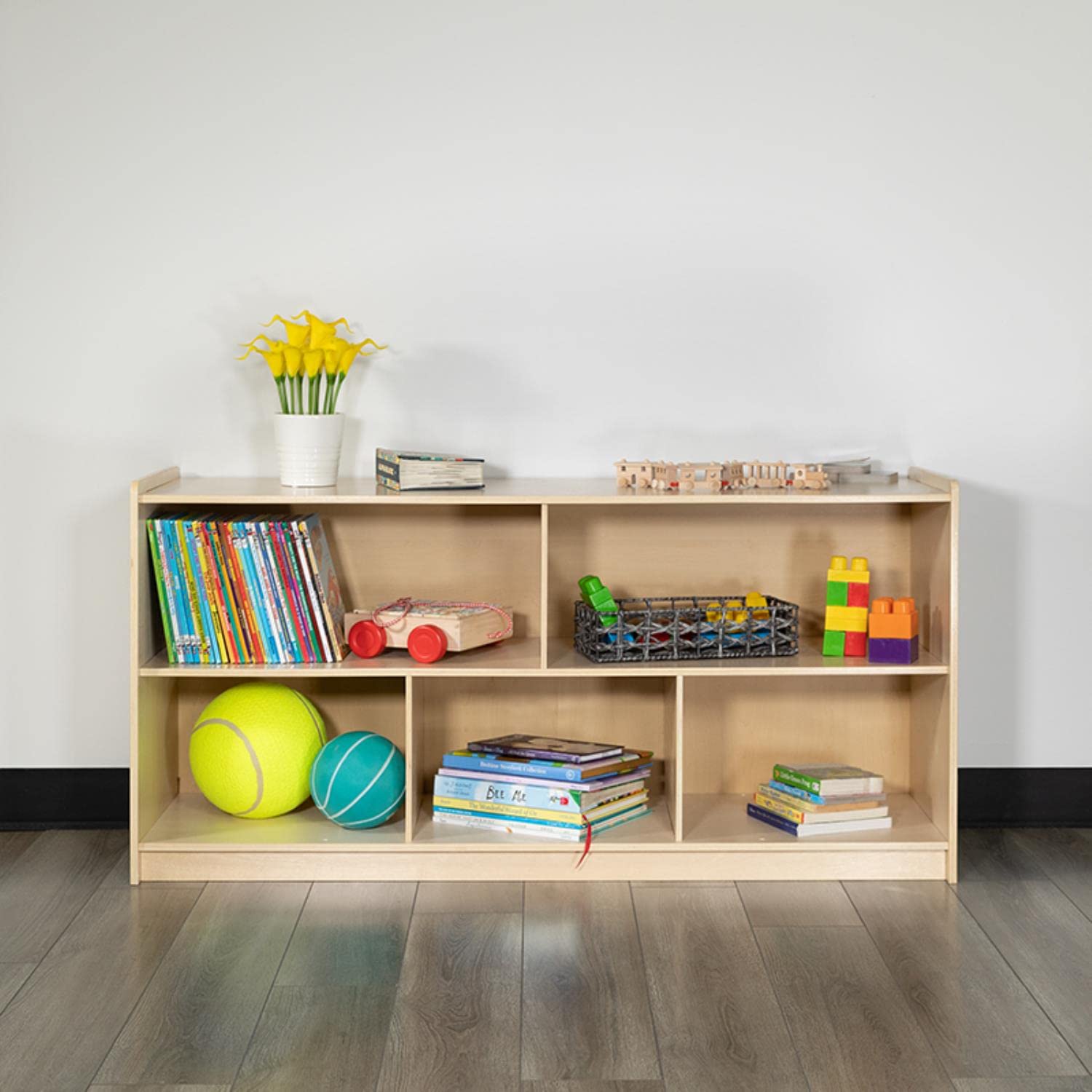 Flash Furniture Hercules 5-Section Wooden Storage Cabinet for School & Classroom - 24