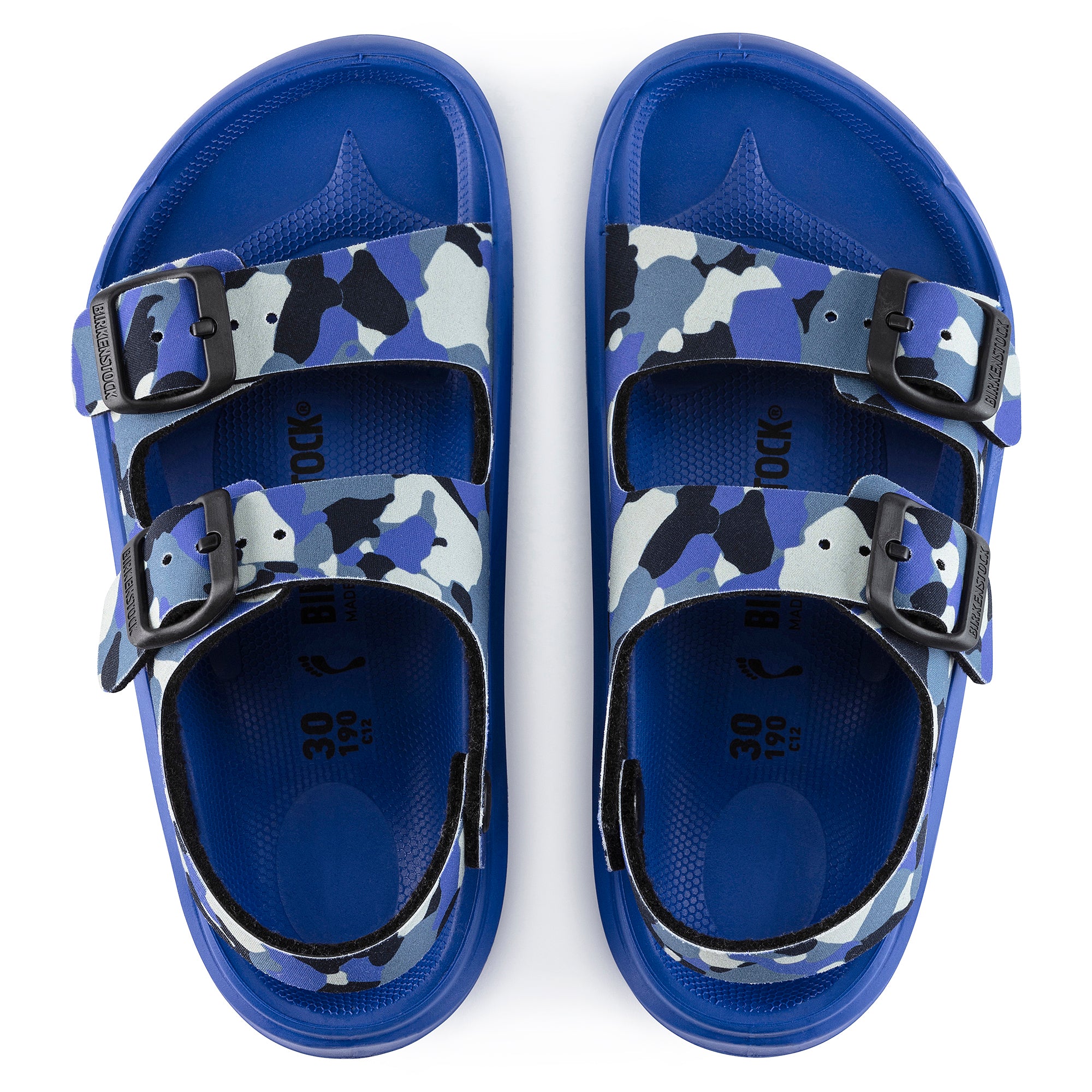 Birkenstock Kids Mogami Birko-Flor Sandals | CMO Blue | Comfortable Adjustable Straps | Perfect for Beach, Pool & Summer Outdoor Activities
