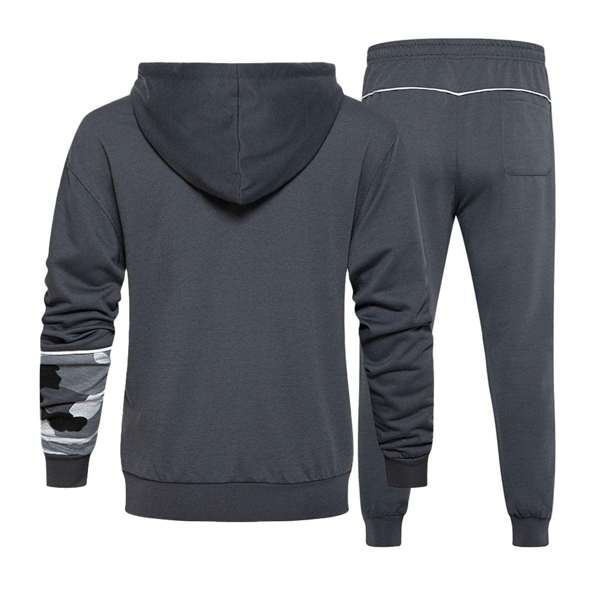 Men's Casual Tracksuit 2-Piece Set - Long Sleeve Hooded Running Jogging Athletic Sportswear | Perfect for Gym, Workout & Streetwear Fashion