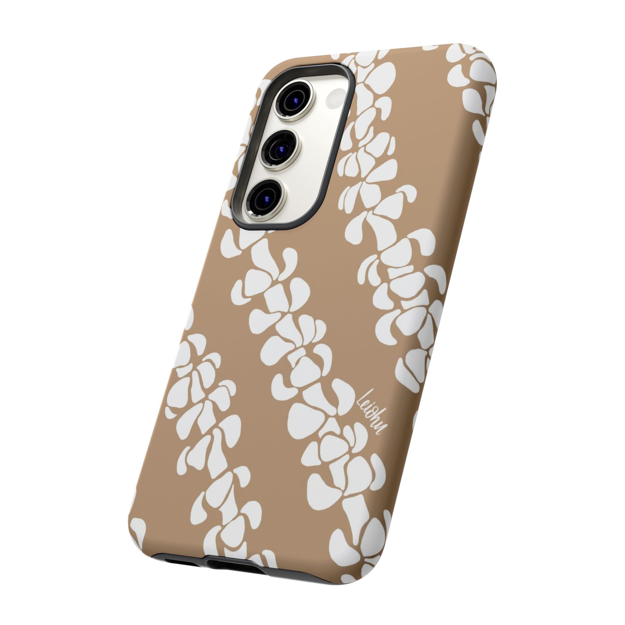 Premium Puakenikeni Tan Leather Case for Samsung Galaxy - Durable Protection with Stylish Design for Everyday Use