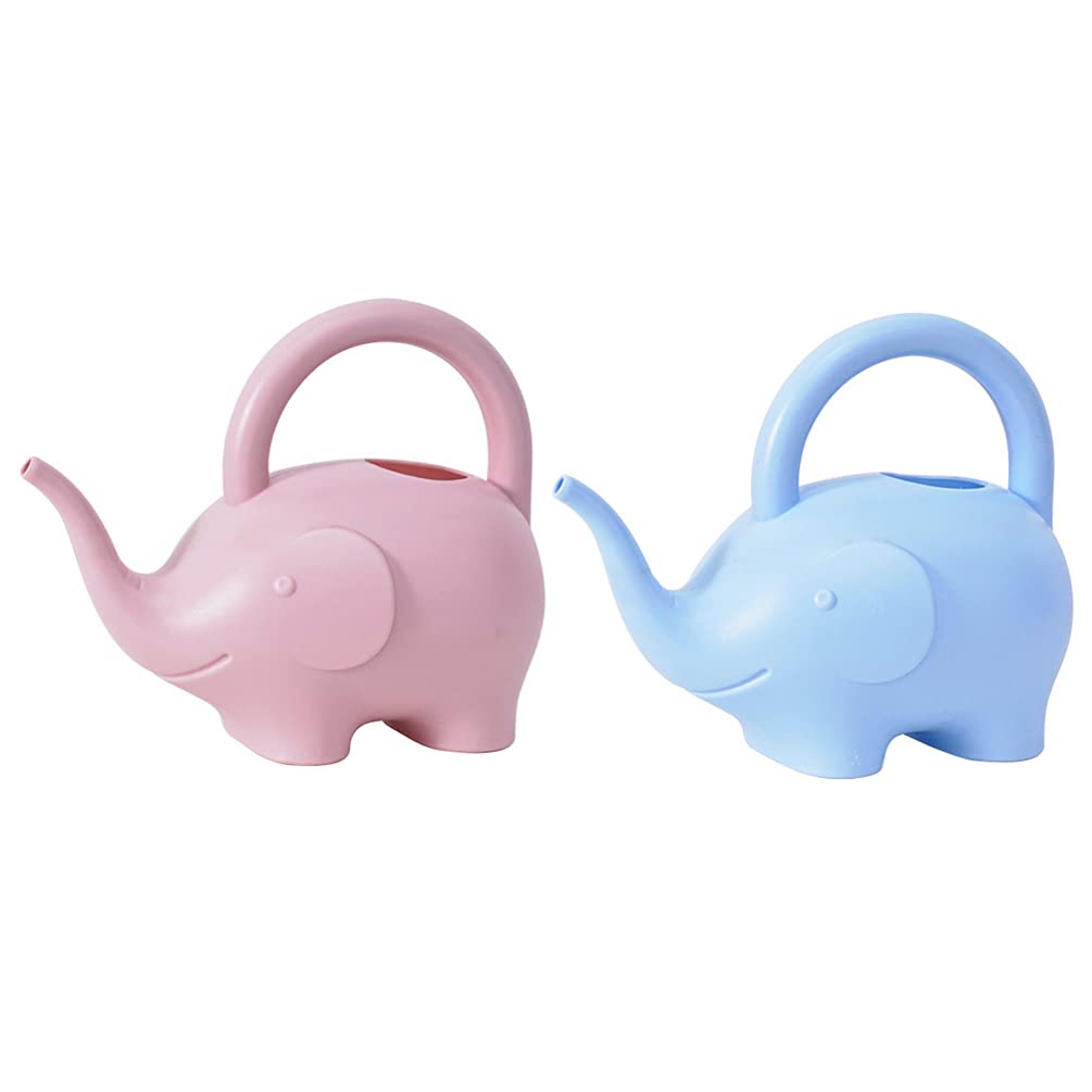 2-Pack Kids Watering Can Set - Durable Plastic Watering Pot for Children, Gardening Supplies for Outdoor & Indoor Plants - Perfect for Garden, Yard, and Home Plant Care (Blue & Green)