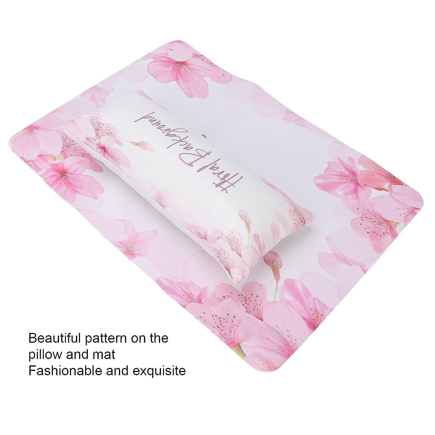 NAILWIND Nail Art Hand Pillow Set - PU Manicure Hand Rest Cushion & Table Mat for Salon & Home Nail Care - Perfect for Gel Polish, Acrylic Nails & DIY Nail Art