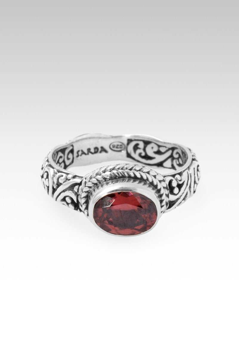 Inspire and Uplift Ring™ - Genuine Merlot Red Zircon Sterling Silver Jewelry for Women | Elegant Gift for Anniversary, Valentine's Day & Special Occasions