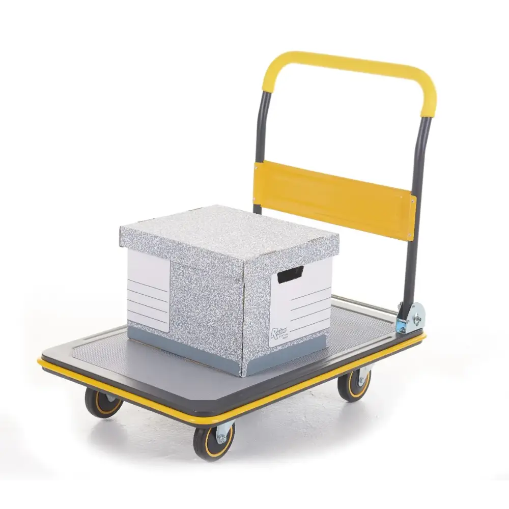 Premium Heavy-Duty Folding Hand Truck with 330LBS Capacity - Portable Utility Cart for Moving, Warehouse, Grocery Shopping & Home Use