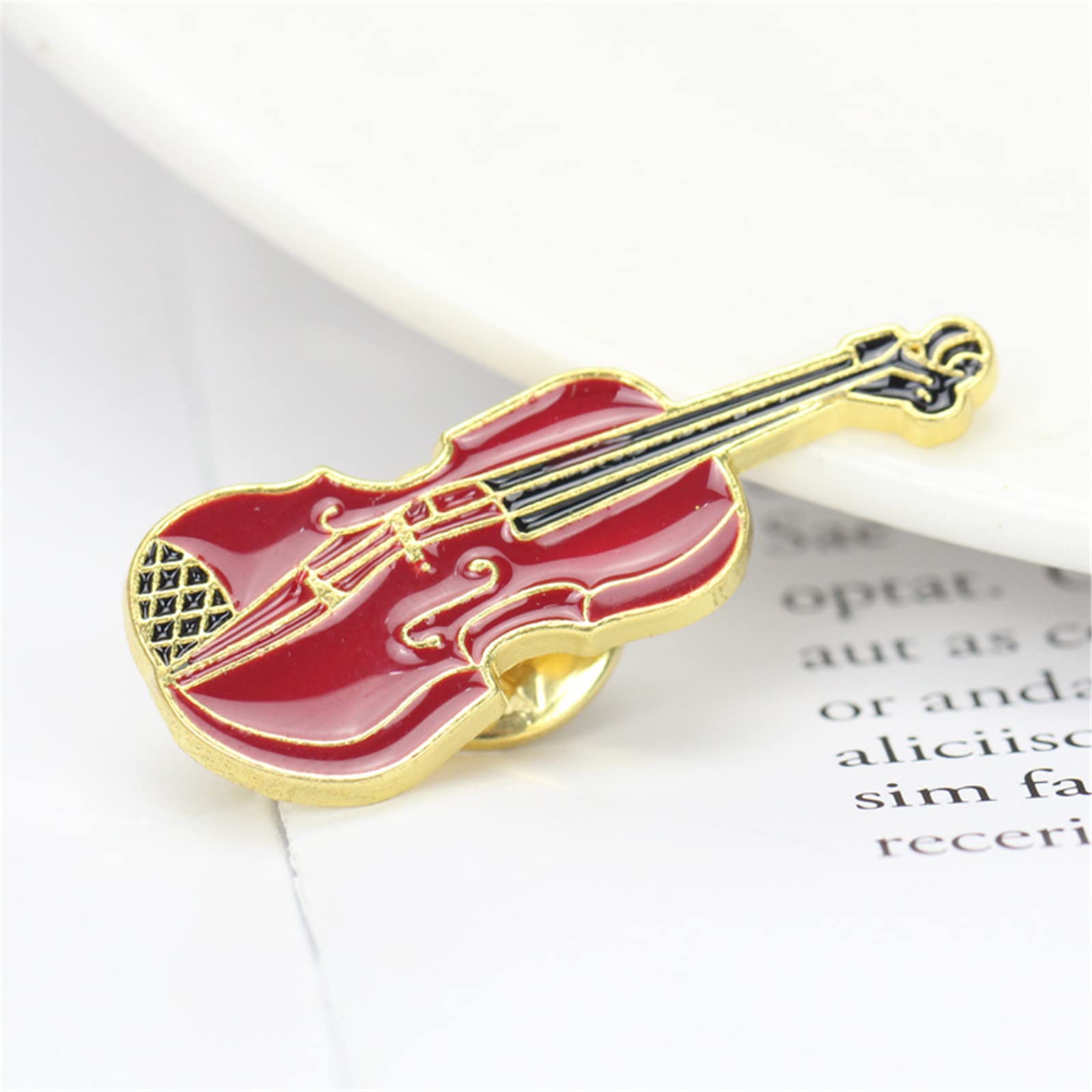 4 PCS Music Tape Enamel Pins Set - Piano Guitar Brooch for Jackets & Backpacks