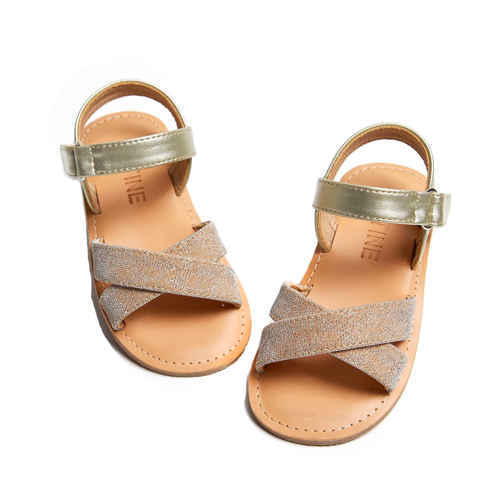 ESTINE Girls' Sandal Dress Shoes for Toddler & Little Kid - Comfortable Party & School Shoes for Weddings, Easter, First Communion & Special Occasions