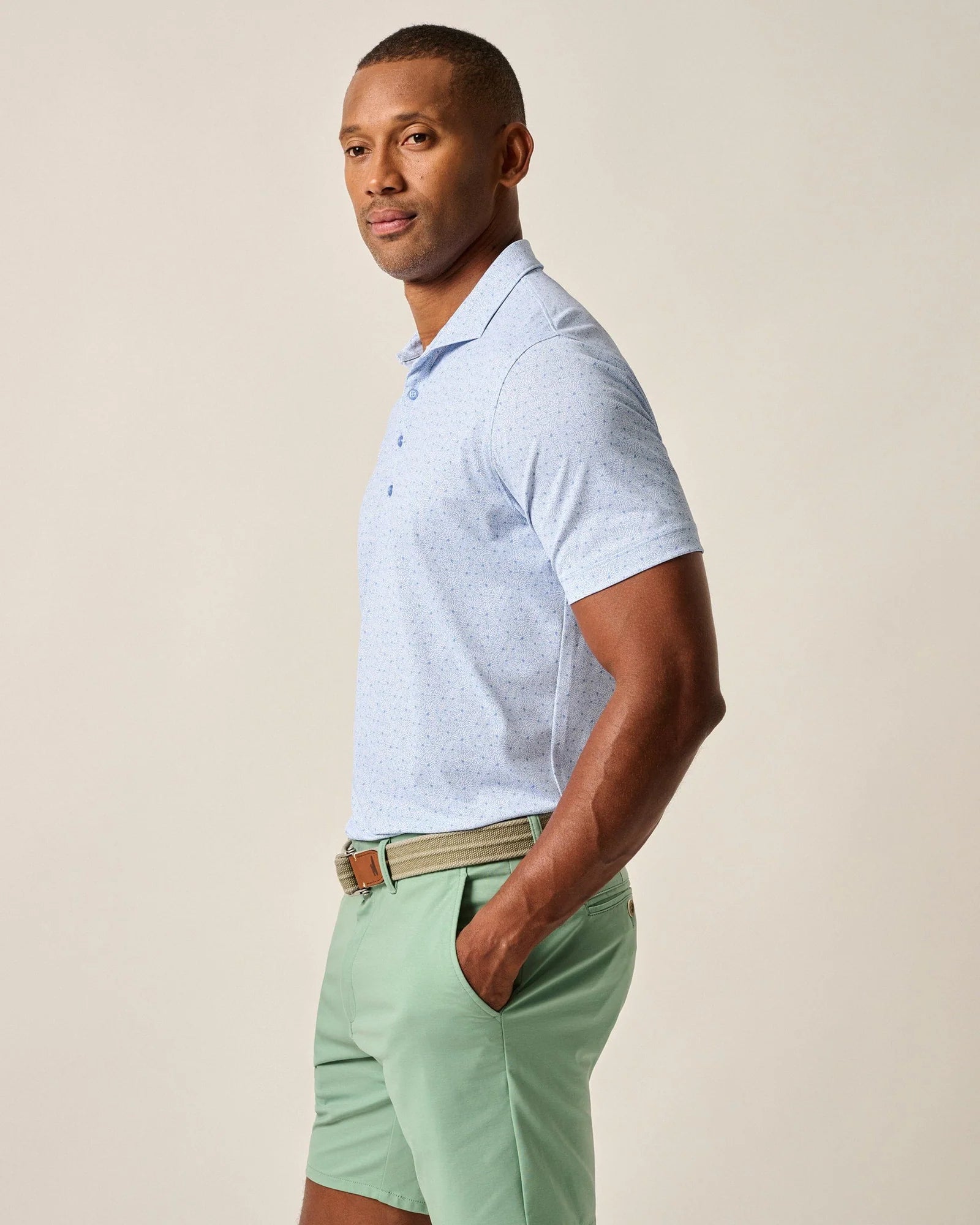 Johnnie O Junes Prep Performance Polo Shirt for Men - Breathable Golf & Casual Wear - Seychelles Blue - Perfect for Golf, Tennis & Weekend Outings