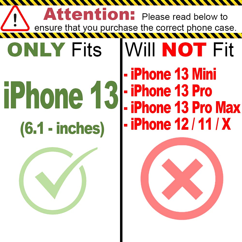 CoverON Rugged Magnetic Case for Apple iPhone 13 - Shockproof Protective Phone Cover with Mount Compatibility (Red) | Perfect for Outdoor Adventures & Daily Protection