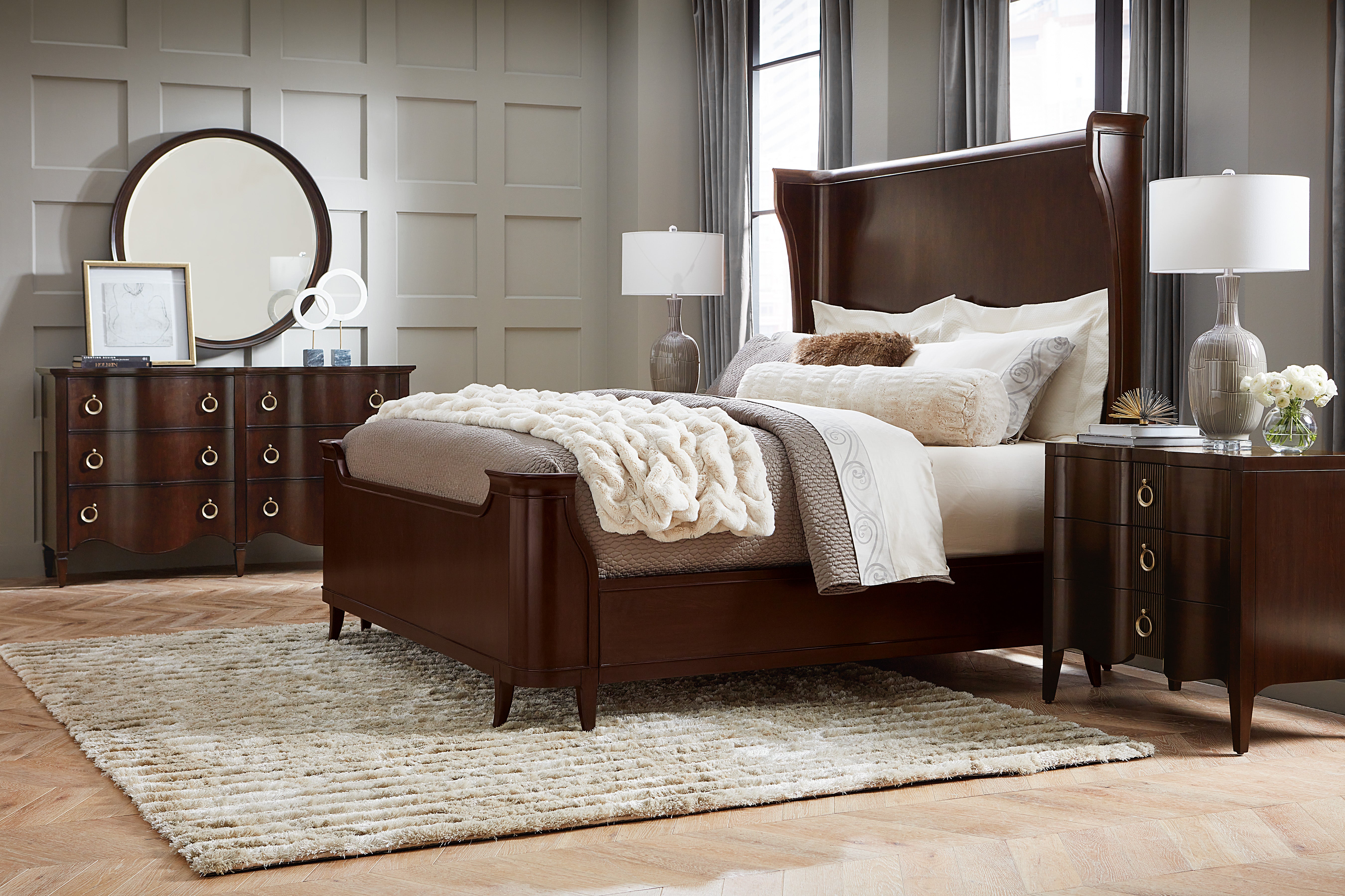 Bella Donna 6-Drawer Dresser - Modern Wooden Chest of Drawers for Bedroom, Living Room & Nursery Storage Organization