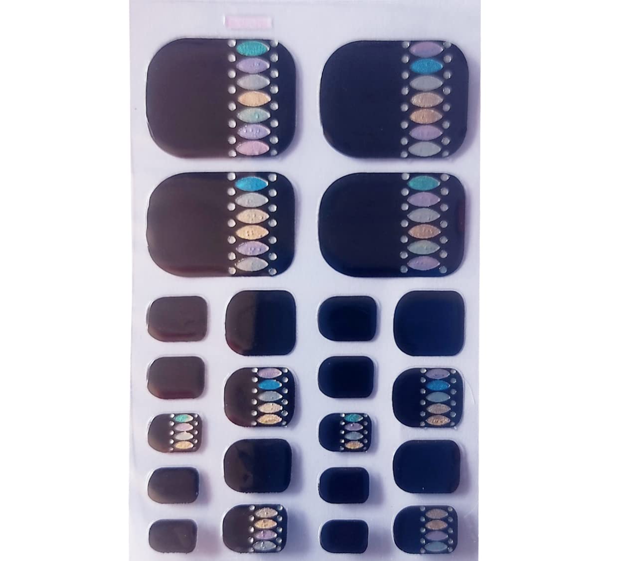 3D Nail Stickers for Women & Girls - Waterproof Glitter Luxury Self-Adhesive DIY Nail Art Decals (22 Pieces, Multicolor) - Perfect for Parties, Weddings, and Everyday Nail Fashion