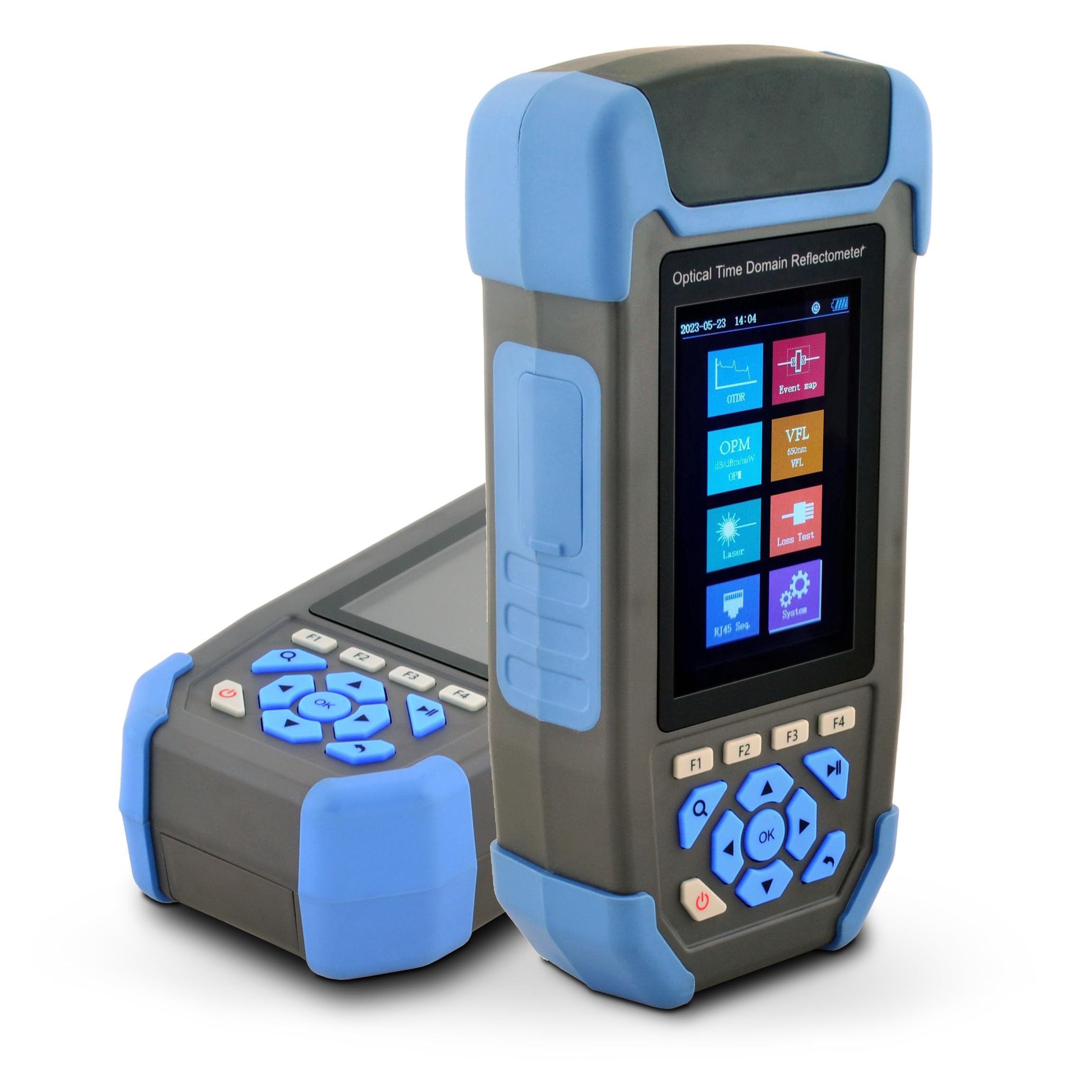 SPEEDWOLF 1310/1550nm 24/22dB Handheld 8-in-1 OTDR Fiber Optic Tester with EventMap, IL Test, VFL, OPM, OLS, RJ45 Sequence & Flashlight - 3.5
