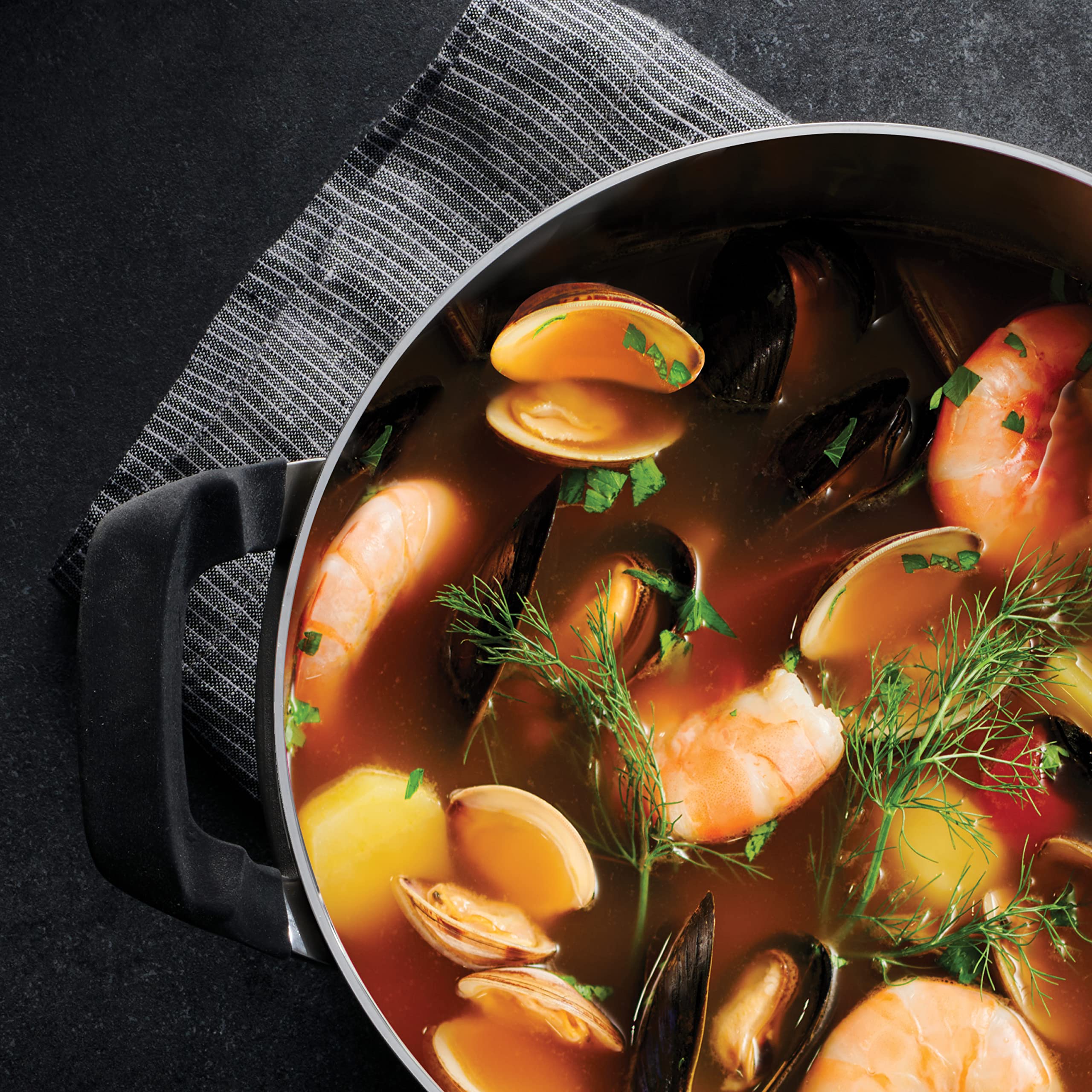 Tramontina 6-Piece Stainless Steel Tri-Ply Clad Cookware Set with Sauce Pan & Stock Pot - 80116/048DS | Nesting Design Saves Space | Perfect for Soups, Stews & Family Cooking