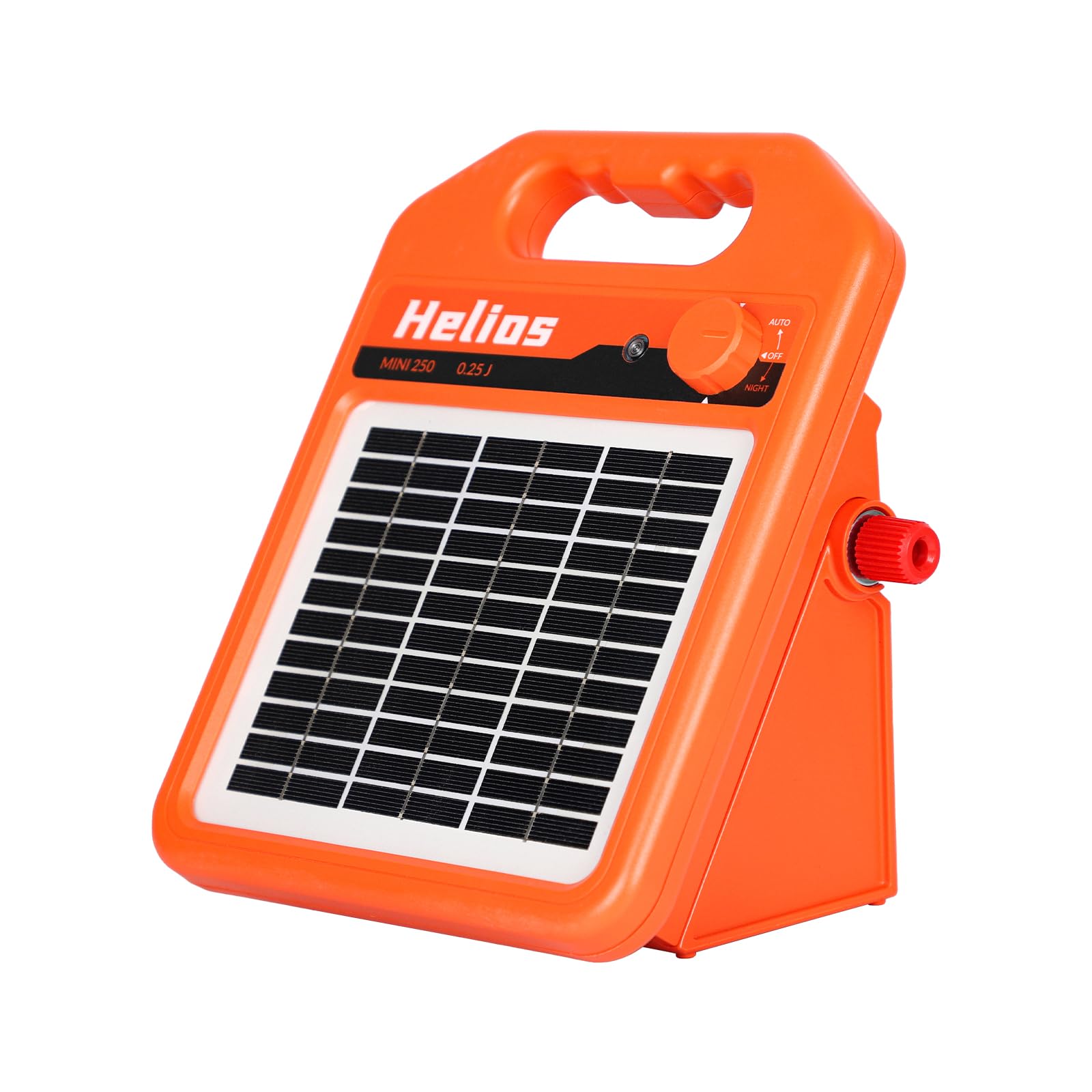 MINI250 15-Mile Solar Electric Fence Charger - 0.25 Joule Solar Powered Fence Energizer for Livestock, Pigs, Horses, Cattle & Sheep | Weatherproof Day/Night Mode | Easy Installation | Ideal for Pastures, Farms & Ranch Security