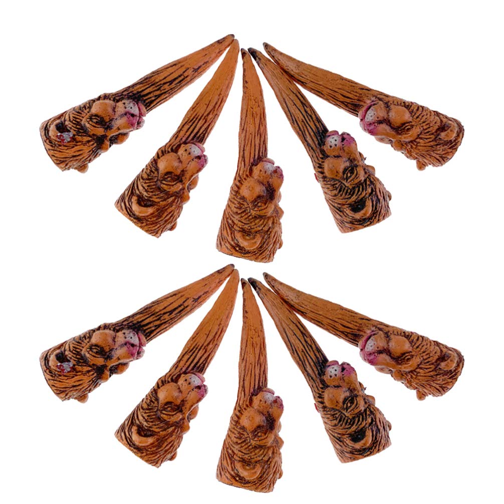 KESYOO 10Pcs Fake Nails - Halloween Lion Witch Zombie Ghost Monster Claws for Cosplay, Costume Party & Nail Art | Scary Nail Covers for Trick or Treat, Masquerade Ball & Spooky Decorations