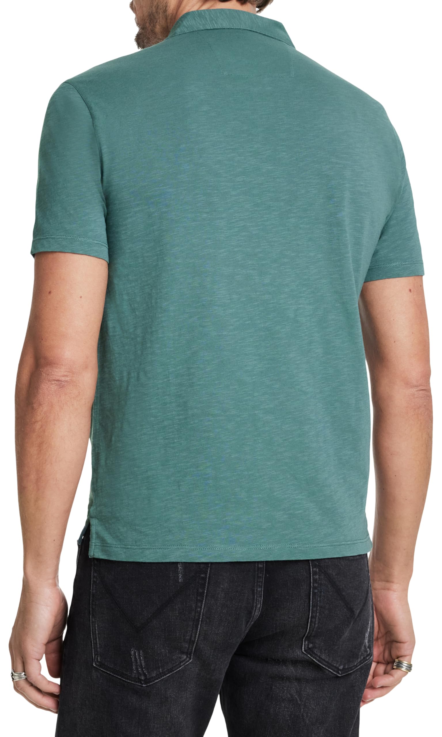 John Varvatos Men's Victor Polo Shirt - Premium Cotton Short Sleeve Casual Top for Business & Weekend Wear