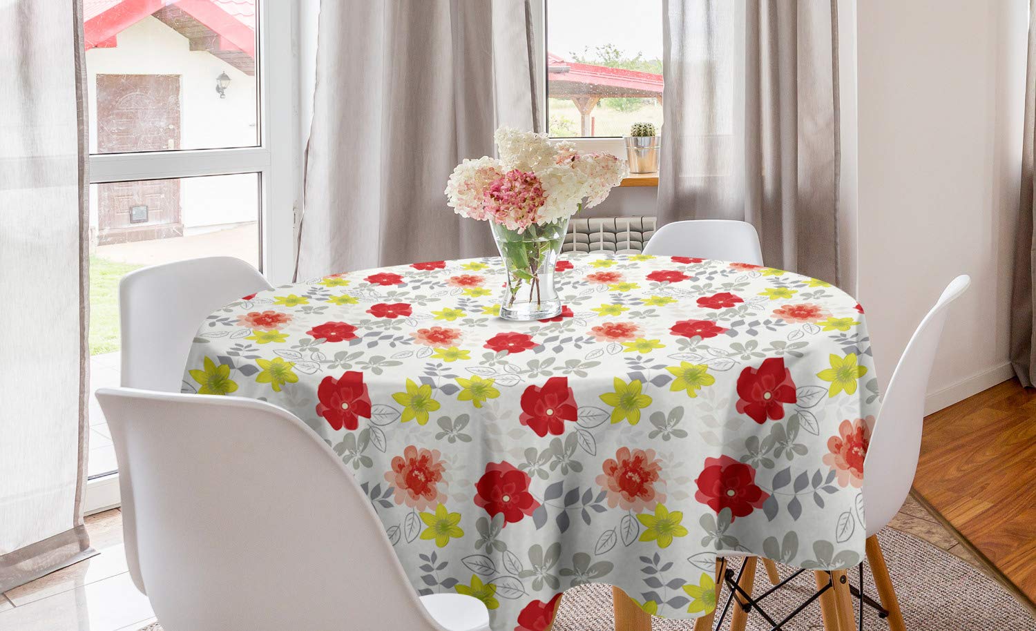 Ambesonne Spring Round Tablecloth 60