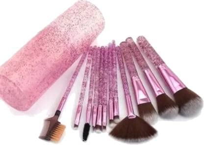 Premium 12-Piece SmieTrz Professional Makeup Brush Set with Storage Barrel - Shiny Purple | Vegan & Cruelty-Free Cosmetic Brushes for Foundation, Blending, Contouring | Perfect for Makeup Artists & Beginners