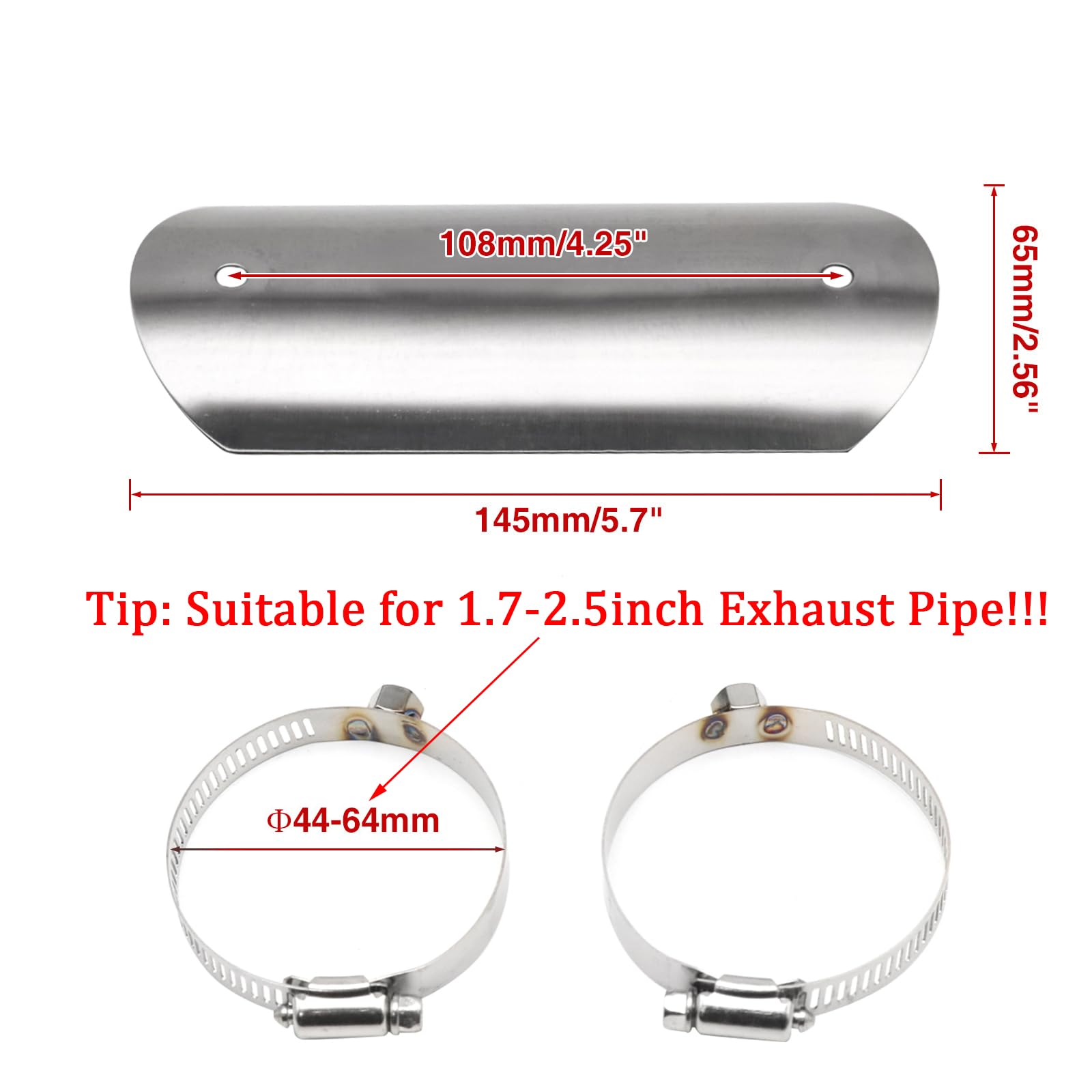 High-Quality Exhaust Heat Shield & Muffler Pipe Cover - Stainless Steel with Carbon Fiber Look - Universal Fit for Cars, Trucks & Motorcycles - Protects Against Heat Damage for Enhanced Performance & Safety