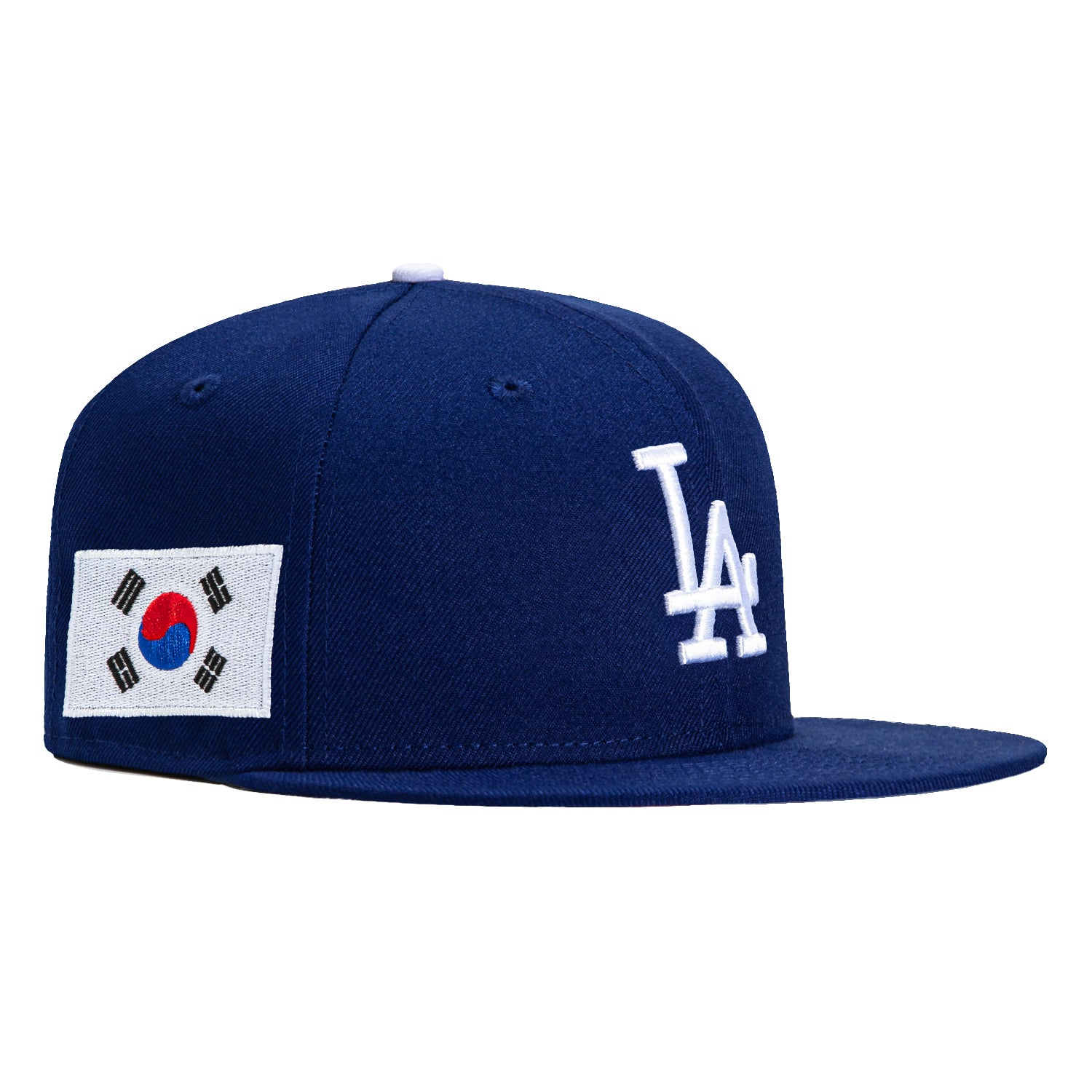 New Era 59Fifty Los Angeles Dodgers Korea Flag Patch Adjustable Baseball Cap - Royal Blue for Men & Women | Game Day, Streetwear & Sports Fan Fashion Accessory