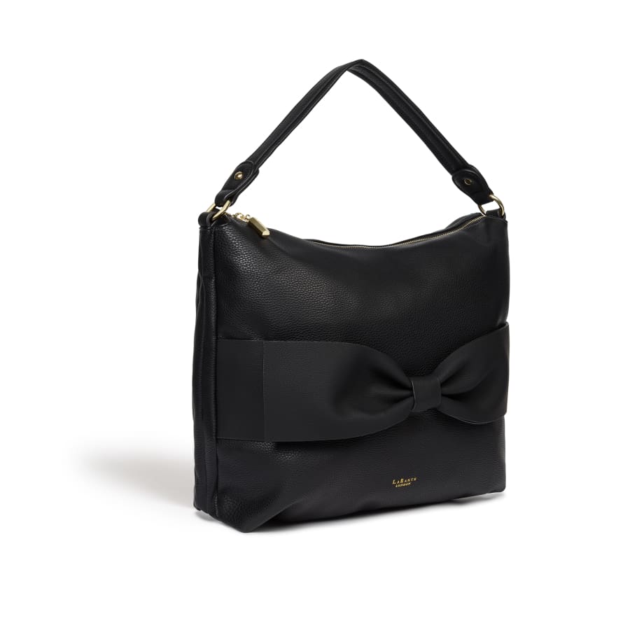 Vegan Leather Hobo Bag for Women | Abelia Black Crossbody Purse | Stylish & Eco-Friendly Handbag for Work, Travel & Everyday Use