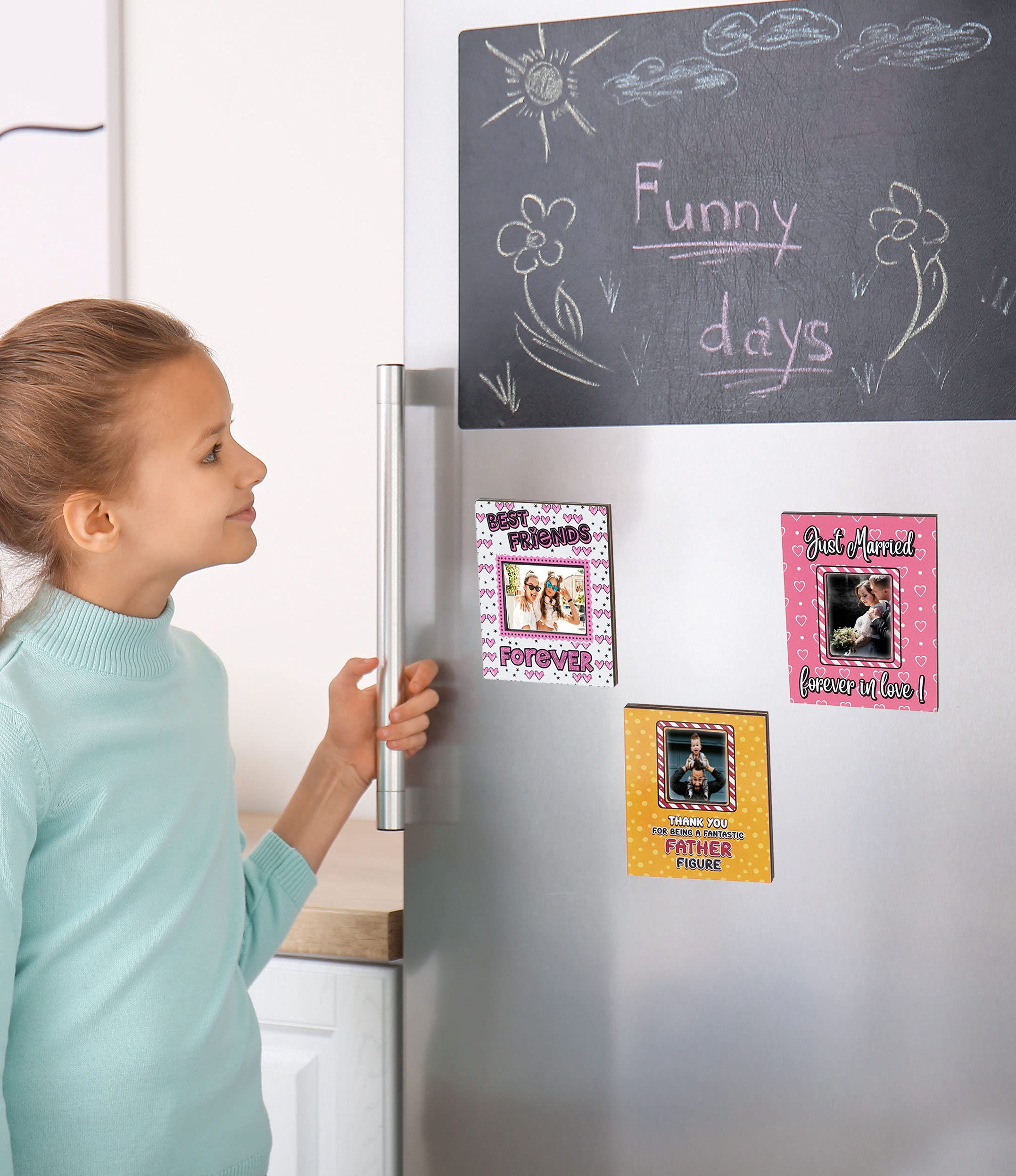 Gosh How I Love This Face Magnetic Photo Frame - Refrigerator Magnet Frame for Pets, Mini Picture Holder - Perfect Gift for Dog Lovers (10x8cm) - Ideal for Kitchen Decor, Office Memories & Pet Photo Displays