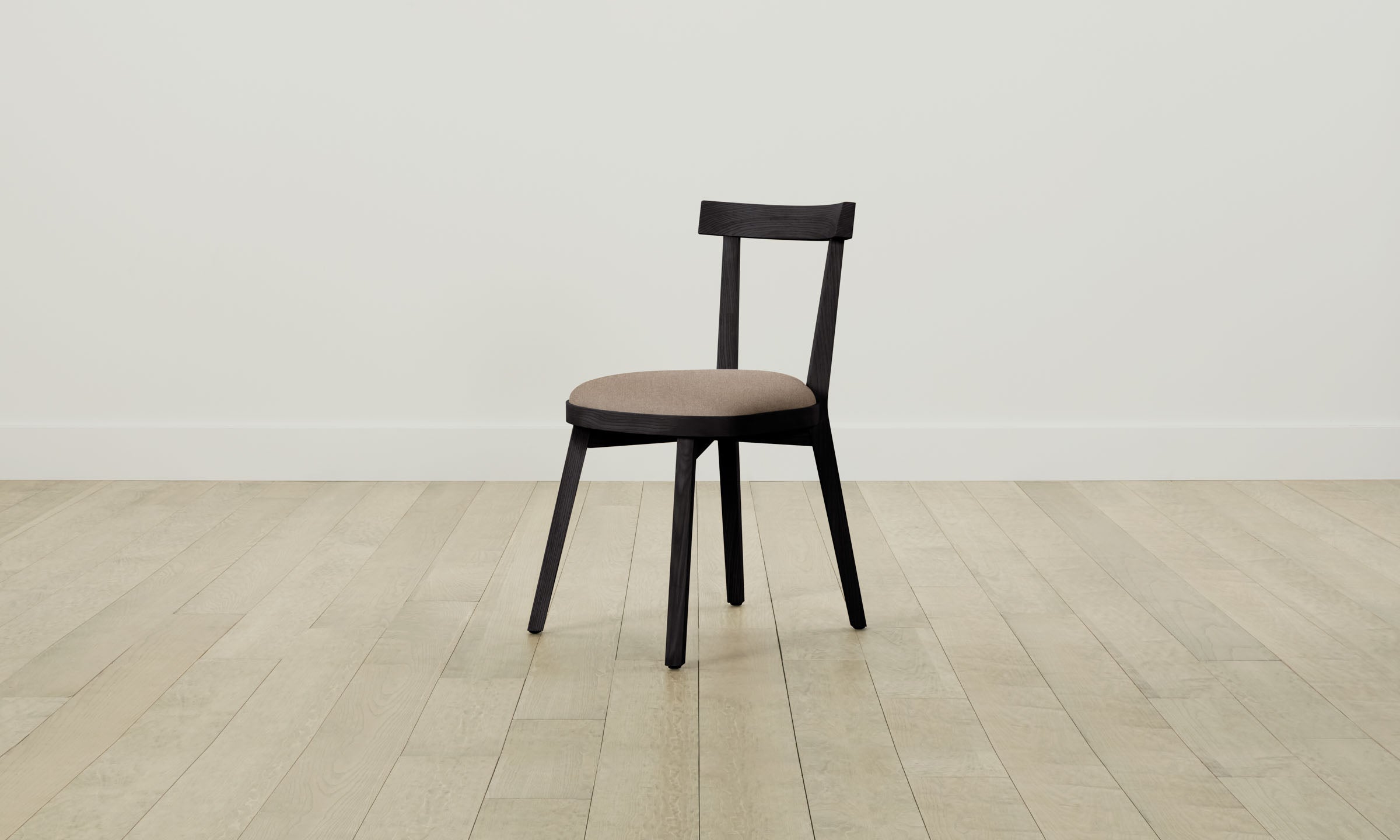 Allen Dining Chair - Italian Brushed Wool Upholstered Fox Fabric - Elegant Modern Dining Room Seating for Home & Restaurant Use
