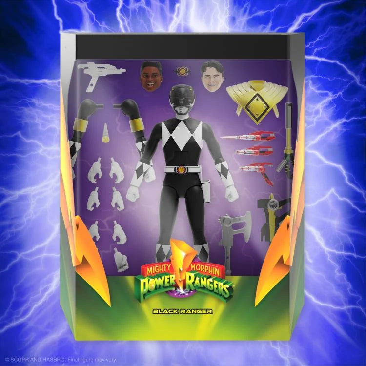 Mighty Morphin Power Rangers ULTIMATES! Black Ranger Action Figure - Collectible Toy for Fans & Display - Perfect for Play, Gifts, and Nostalgic Collections