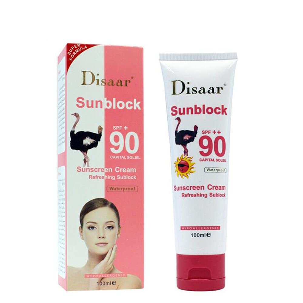 SPF90++ Sunscreen Cream - Waterproof & Refreshing 100ml for Outdoor Activities