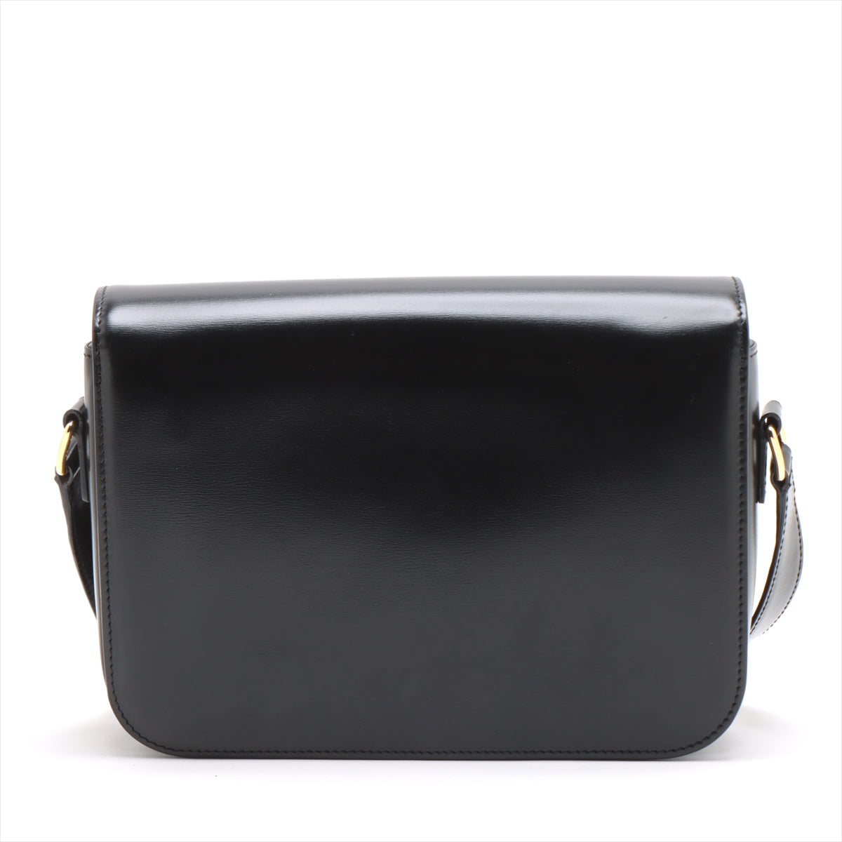 Celine Triomphe Teen Leather Shoulder Bag for Women - Genuine Leather Crossbody Purse with Adjustable Strap, Black - Perfect for Work, Travel & Everyday Use
