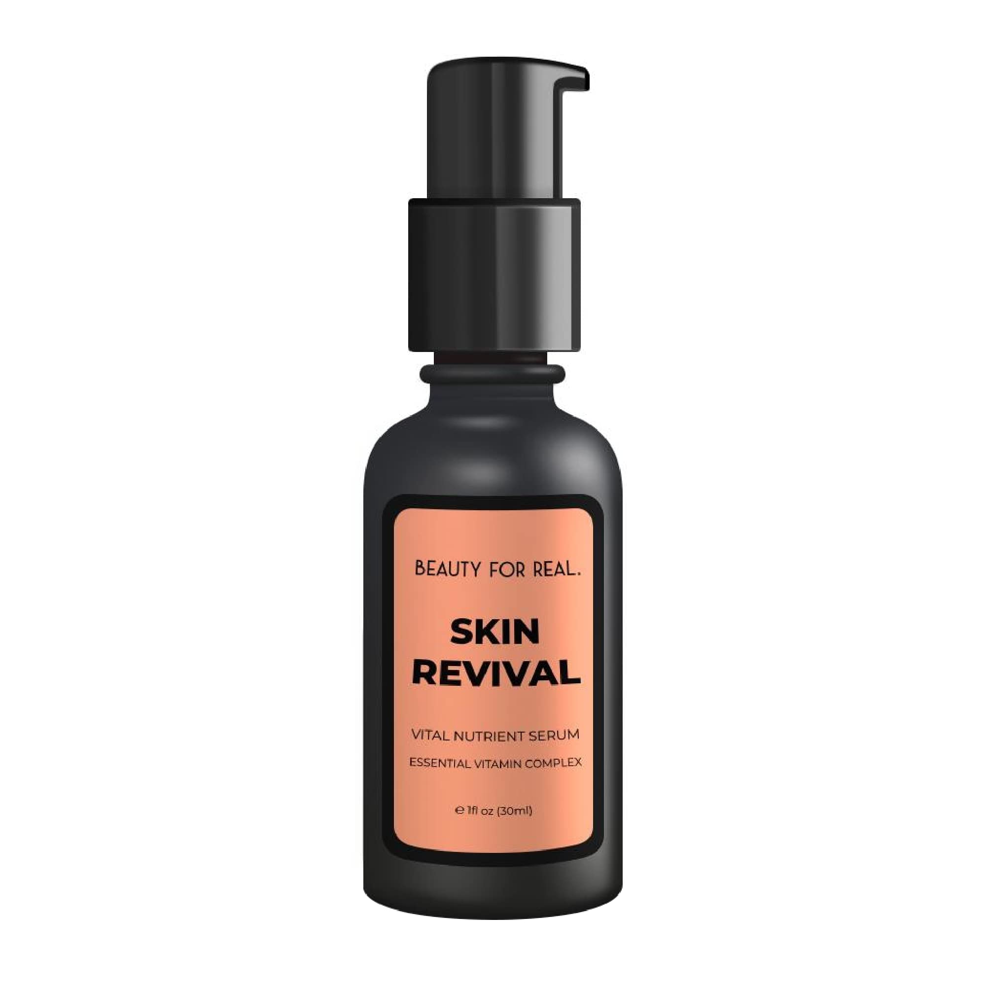 Beauty for Real Skin Revival Vital Nutrient Serum - Anti-Aging Face Serum with Vitamin A, B3 & C - Reduces Fine Lines & Wrinkles - Hydrating & Brightening Skincare Treatment - 1 fl oz - Perfect for Daily Skincare Routine & Nighttime Repair