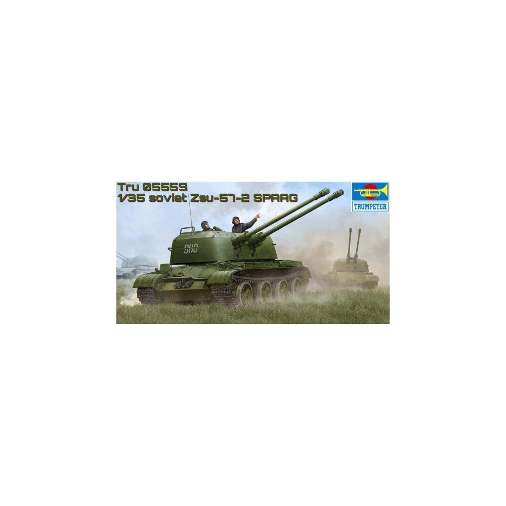 Trumpeter 1:35 Scale ZSU-57-2 Russian SPAAG Military Model Kit - Detailed Assembly Required for Ages 14 & Up - Includes Parts, Instructions & Tools - Perfect for Collectors & History Enthusiasts - Great for Display, Gifts & DIY Projects