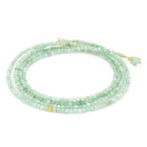Emerald Green Wrap Bracelet and Necklace Set - Elegant Adjustable Jewelry for Women, Perfect for Parties, Weddings & Everyday Wear