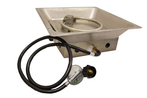 Hiland Complete Fire Pit Burner GSF-PC - Premium Stainless Steel Outdoor Fire Pit Kit for Backyard, Patio & Camping | Weather-Resistant & Durable Design