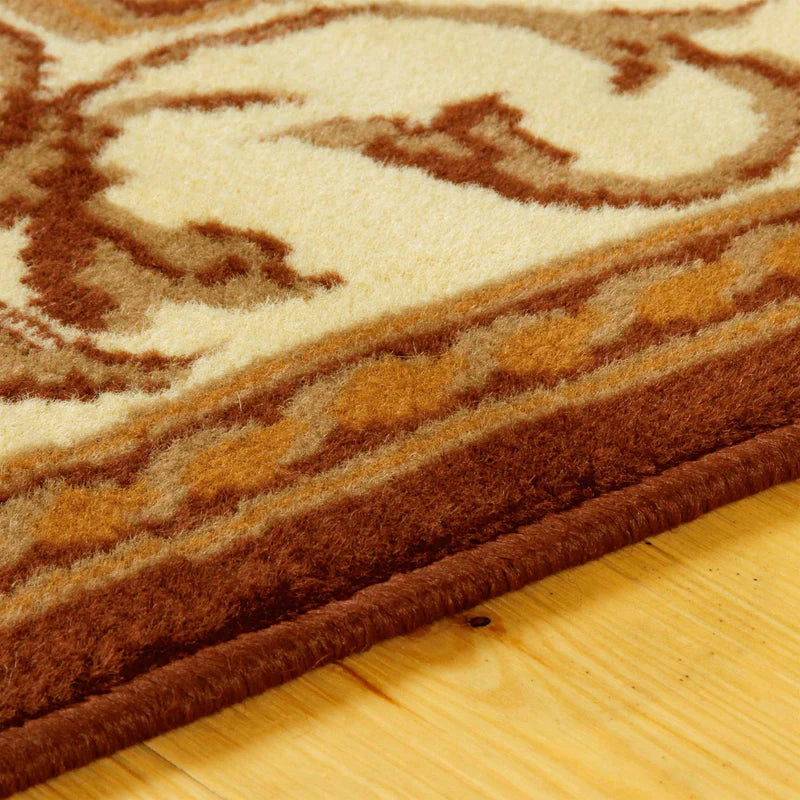 Kensington Traditional Medallion Area Rug - Non-Slip Indoor Runner Rug for Living Room, Bedroom & Hallway