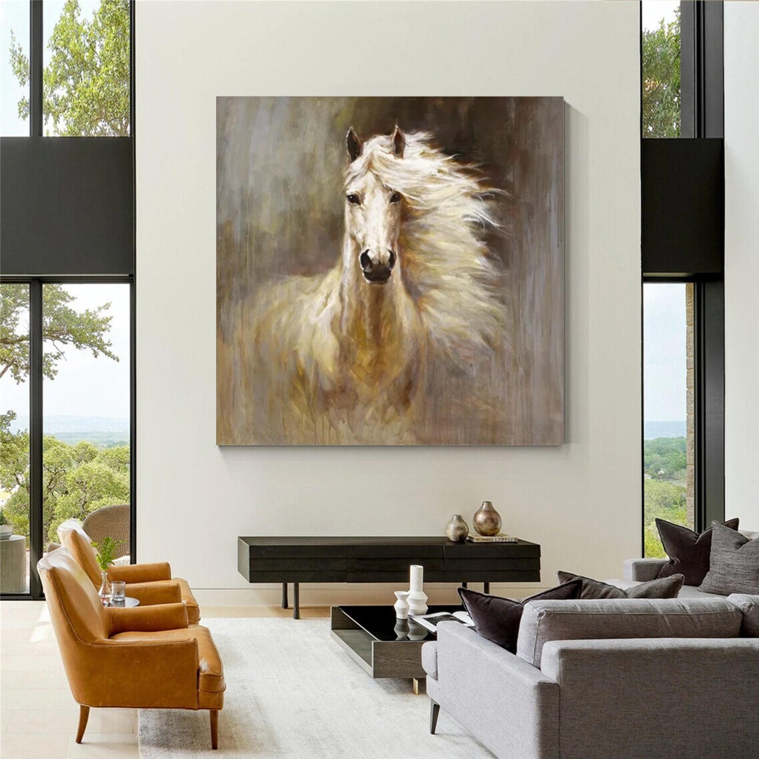Animal Art Painting #AP162 - Handmade Canvas Wall Decor for Living Room, Bedroom & Office - Wildlife & Nature Inspired Artwork