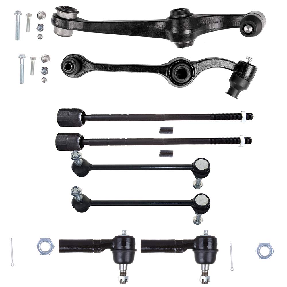 OCPTY - 8-Piece Suspension Kit for 1995-1998 Ford Windstar - Includes 2 Lower Control Arms with Ball Joints, 2 Stabilizer Sway Bar Links, 4 Outer & Inner Tie Rod Ends - Perfect for Smooth Ride & Front End Repair