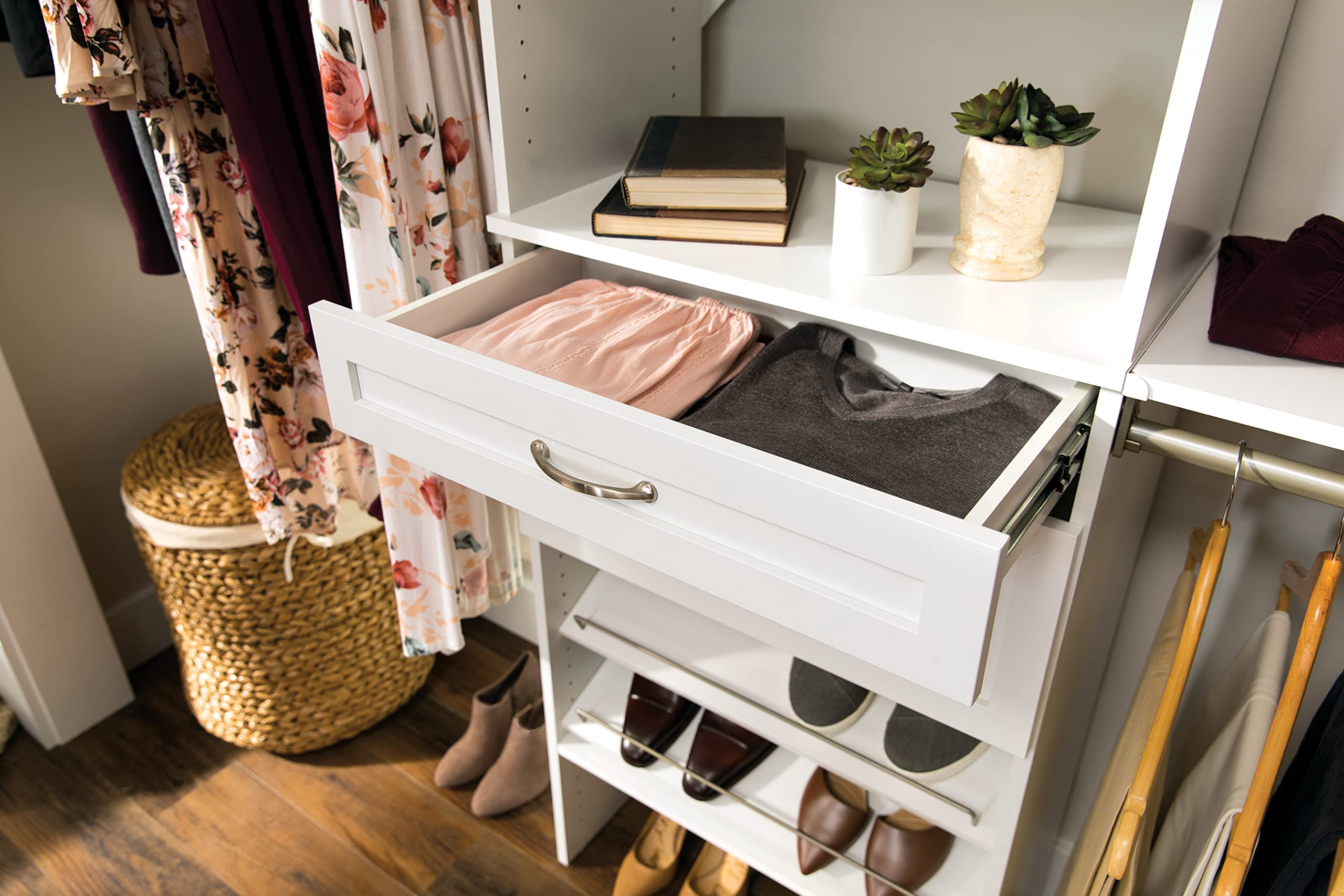ClosetMaid SuiteSymphony Wood Closet Drawer - Shaker Style Storage Organizer for Clothes & Accessories, 25