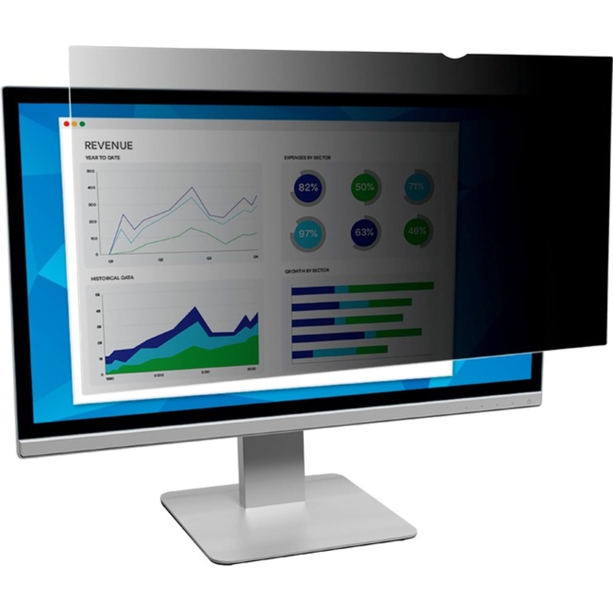 3M PF27.0W9 Widescreen Monitor Privacy Filter Screen Protector - 27 Inch 16:9 Anti-Glare Privacy Screen for Office, Banking & Home Use - Portable Computer Monitor Privacy Shield for Laptops & Desktops