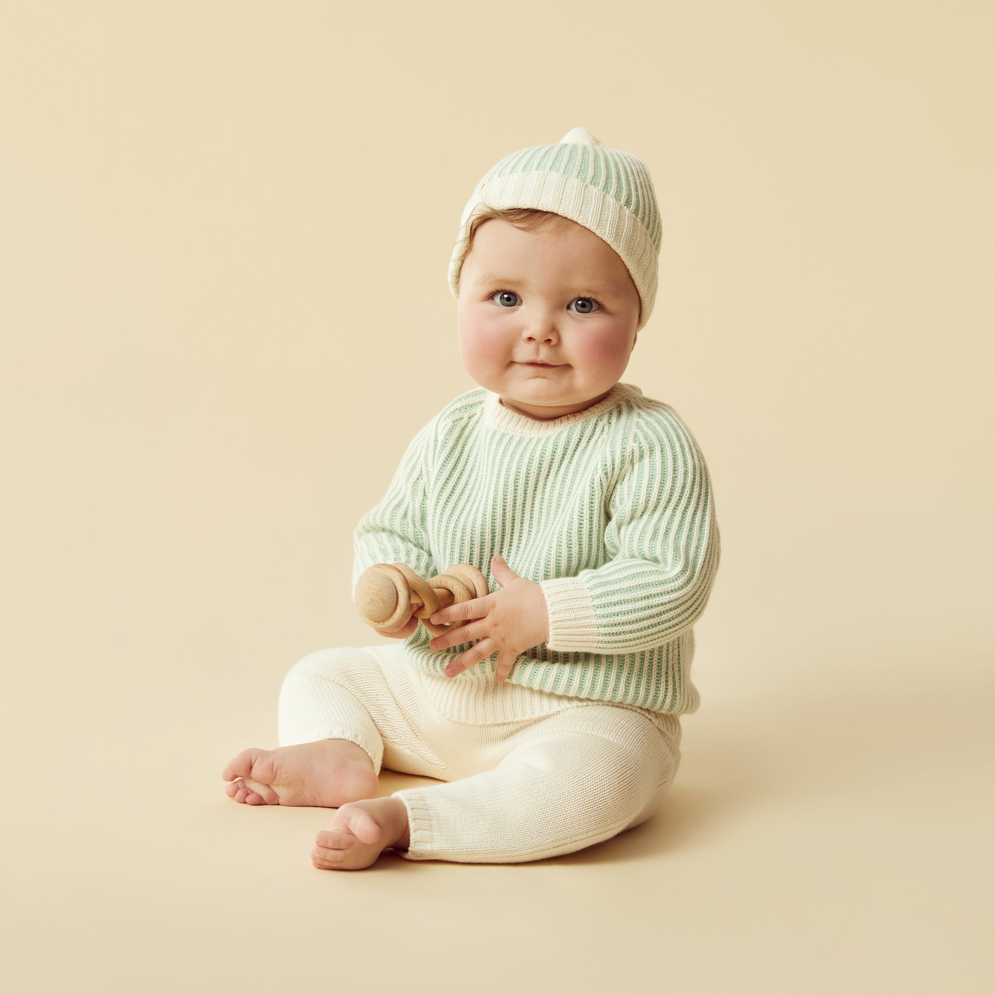 Stylish Mint Green Knitted Ribbed Beanie for Women & Men - Winter Warm Hat for Outdoor Activities, Hiking, and Casual Wear