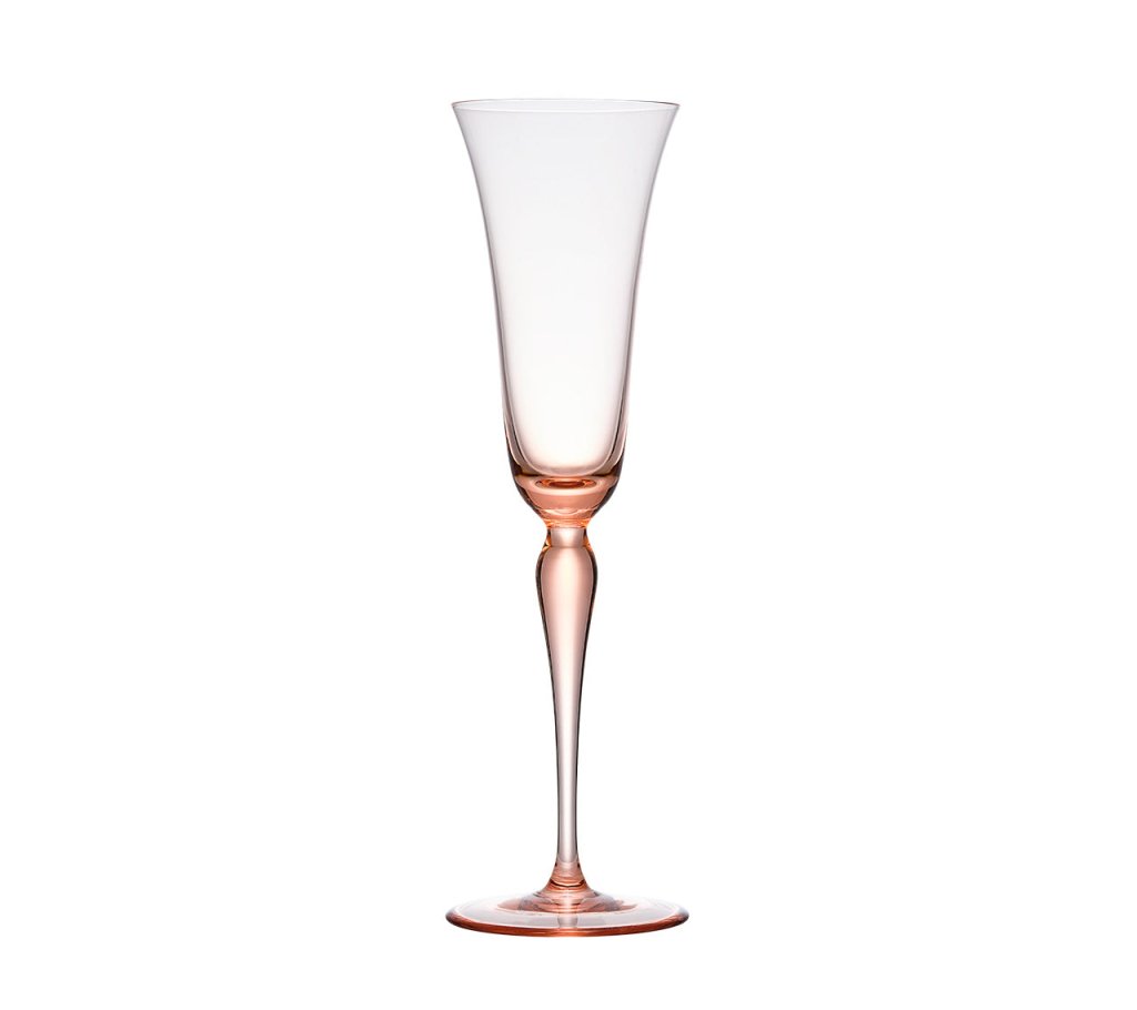 Ophelia Flute Champagne Glasses Set of 4 - Elegant Stemware for Wedding, Bridal Shower & Special Occasions