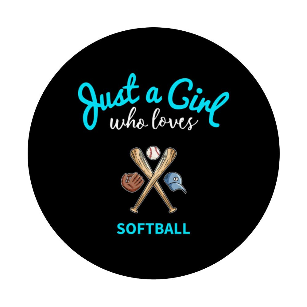 Softball Phone Grip for Girls - PopSockets Stand for Phones & Tablets | Perfect for Sports Fans