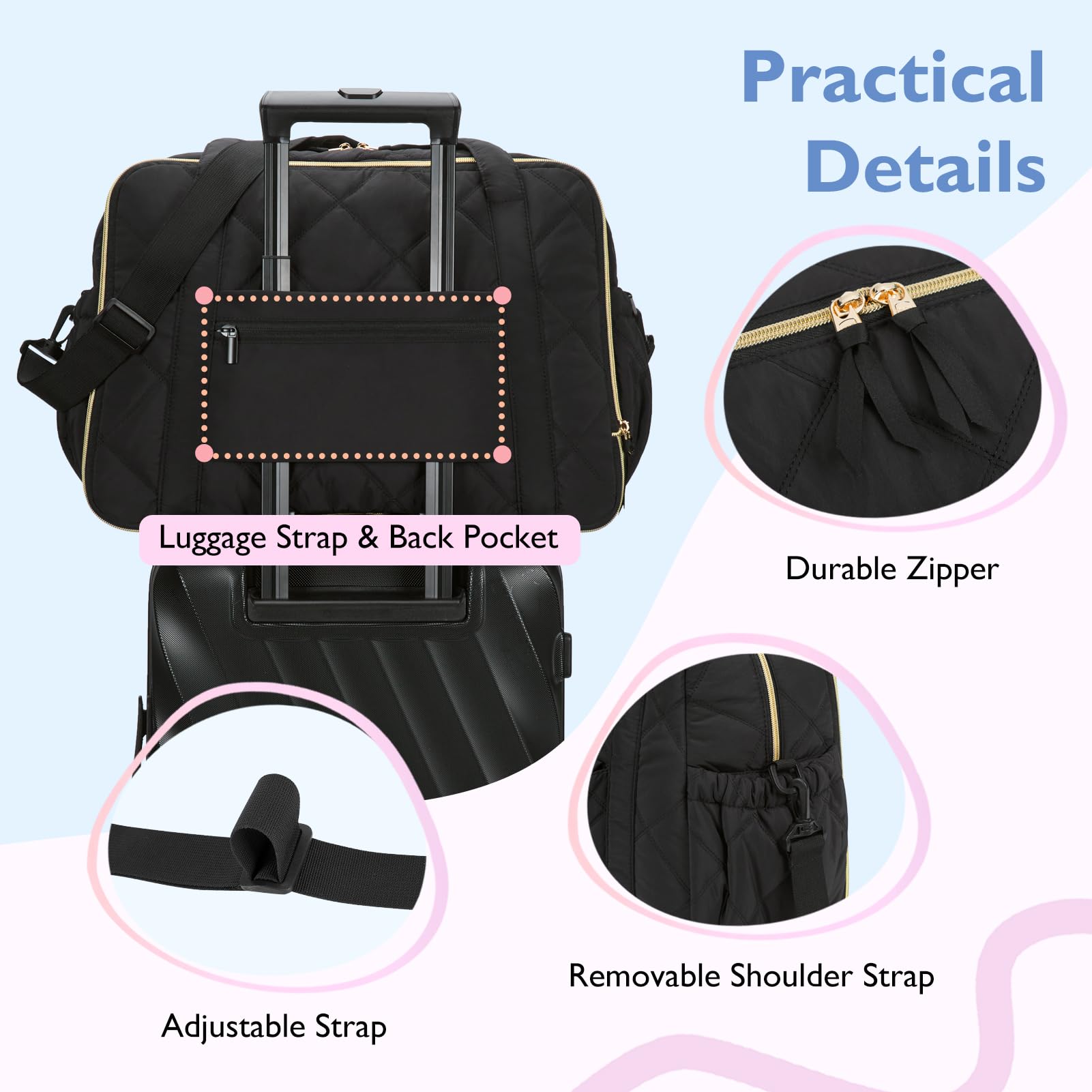 Mommore Large Expandable Diaper Bag Tote for Twins & 2 Kids - Quilted Baby Travel Bag, Hospital Essentials for Mom & Weekender Organizer | Perfect for Daycare, Travel & Family Outings