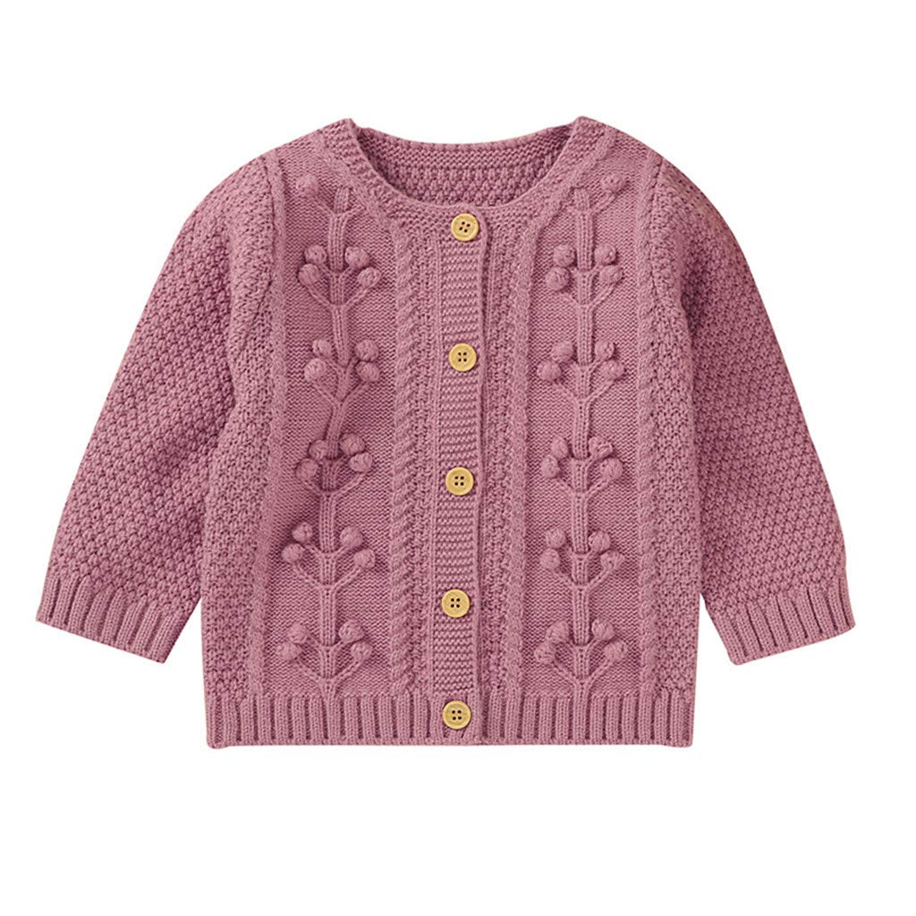 Newborn Baby Knitted Cardigan Sweater for Boys & Girls - Warm Long Sleeve Button Jacket for Spring, Fall & Winter | Perfect for Family Photos, Daily Outings & Special Occasions