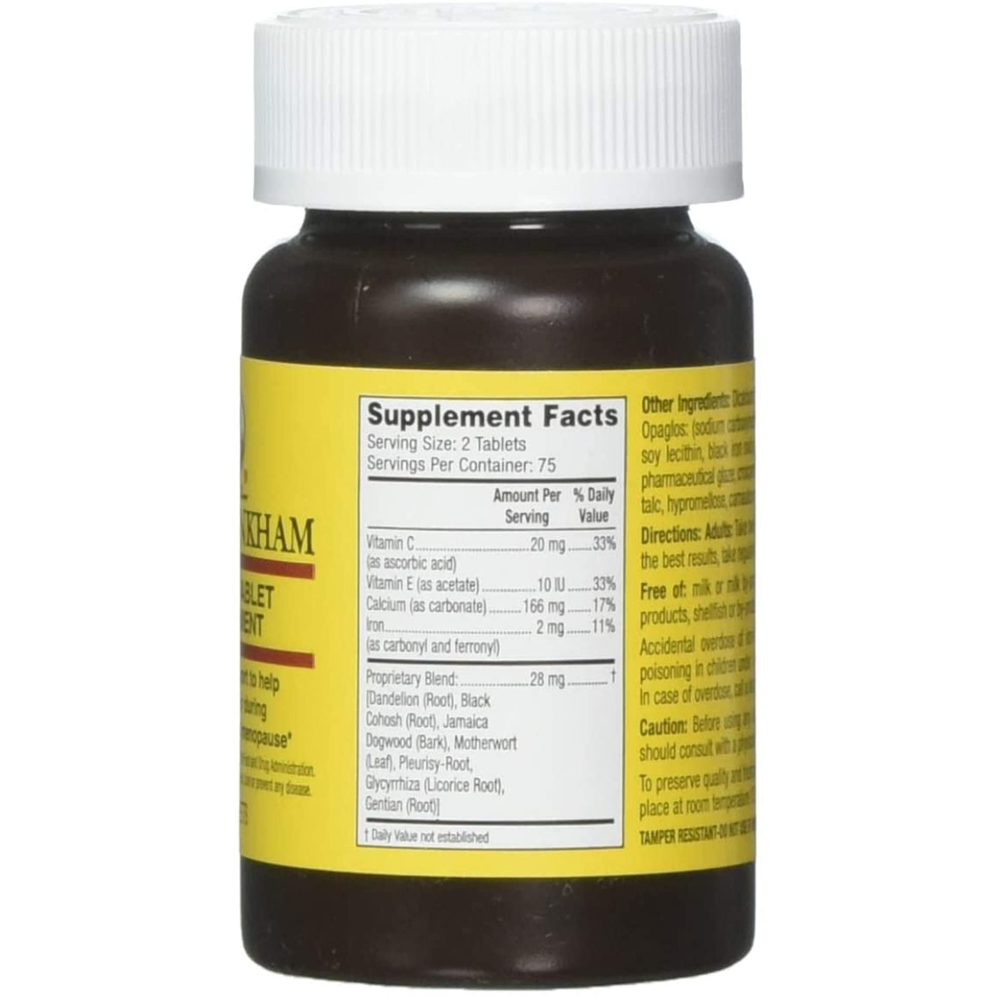 Lydia Pinkham Herbal Supplement Tablets - 150 Count (Pack of 4) | Natural Women's Health Support | Menstrual Comfort & Menopause Relief