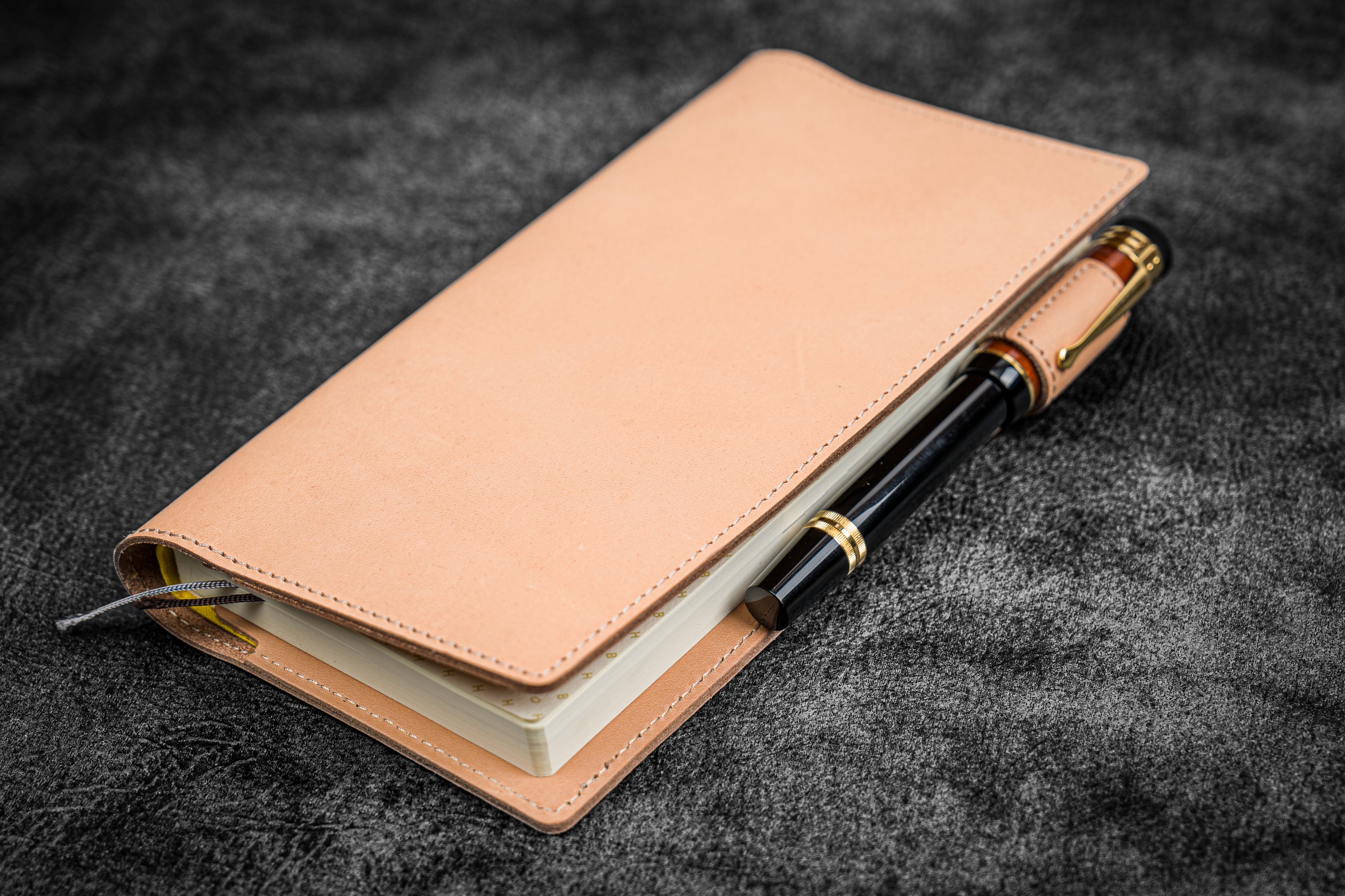 Genuine Undyed Leather Slim Hobonichi Weeks Planner Cover - Stylish & Durable Organizer for Work, School & Daily Planning