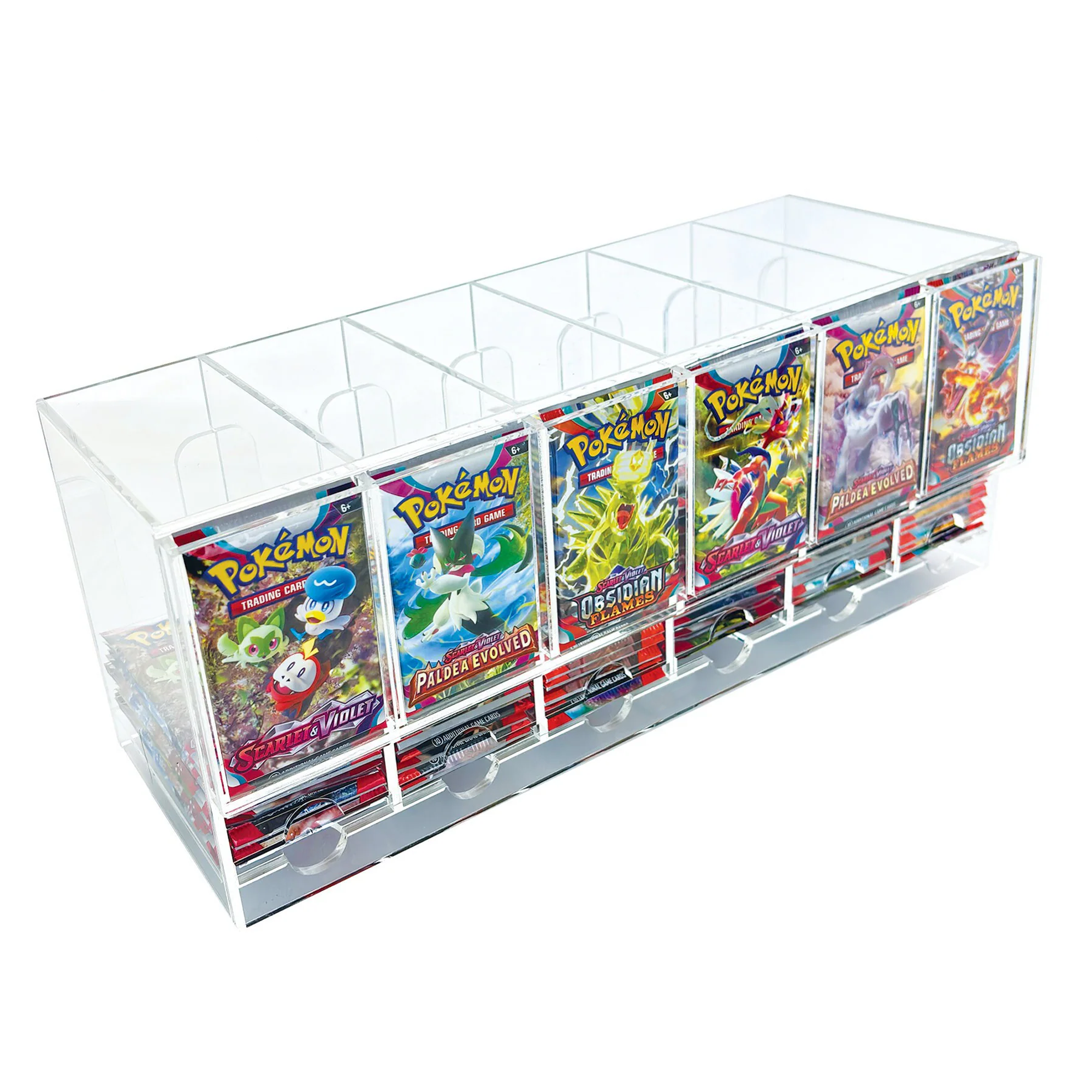 Acrylic Pack Dispenser Display - Clear Countertop Organizer for Retail Stores, Offices & Home Use