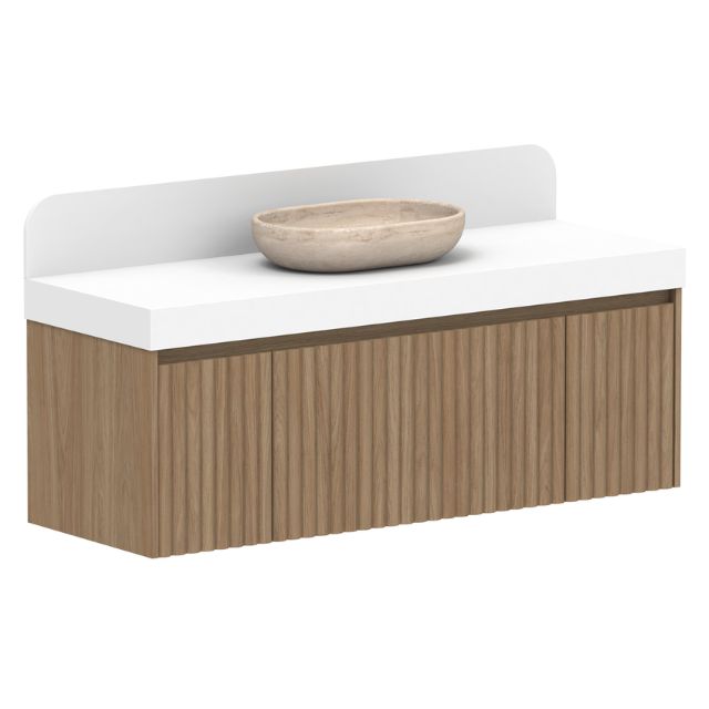ADP Harper Wall-Mounted Vanity with Durasein Countertop - Modern Bathroom Sink for Small Spaces & Powder Rooms
