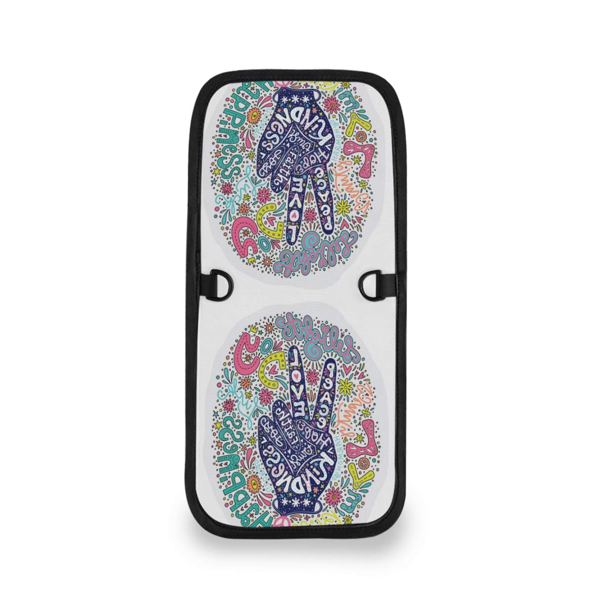 ALAZA Floral Peace Sign Crossbody Wallet - RFID Blocking Phone Purse with Credit Card Slots & Passport Holder | Perfect for Travel, Concerts, and Everyday Use