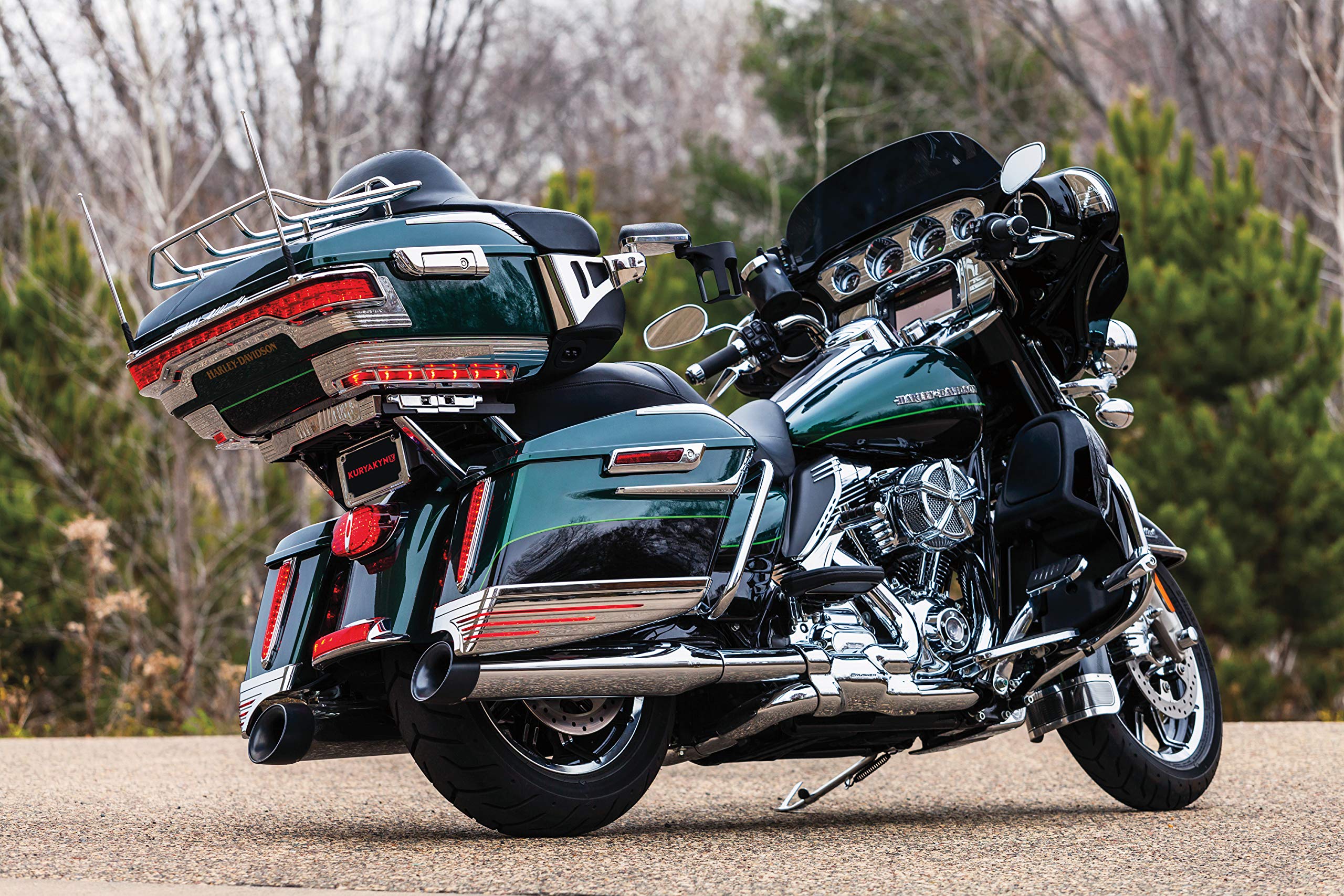 Kuryakyn 7292 LED Saddlebag Extension Lights with Red Lenses - Chrome Motorcycle Lighting Accessories for 2014-2019 Harley-Davidson Bikes (1 Pair) - Enhance Night Visibility & Custom Style for Cruiser Rides