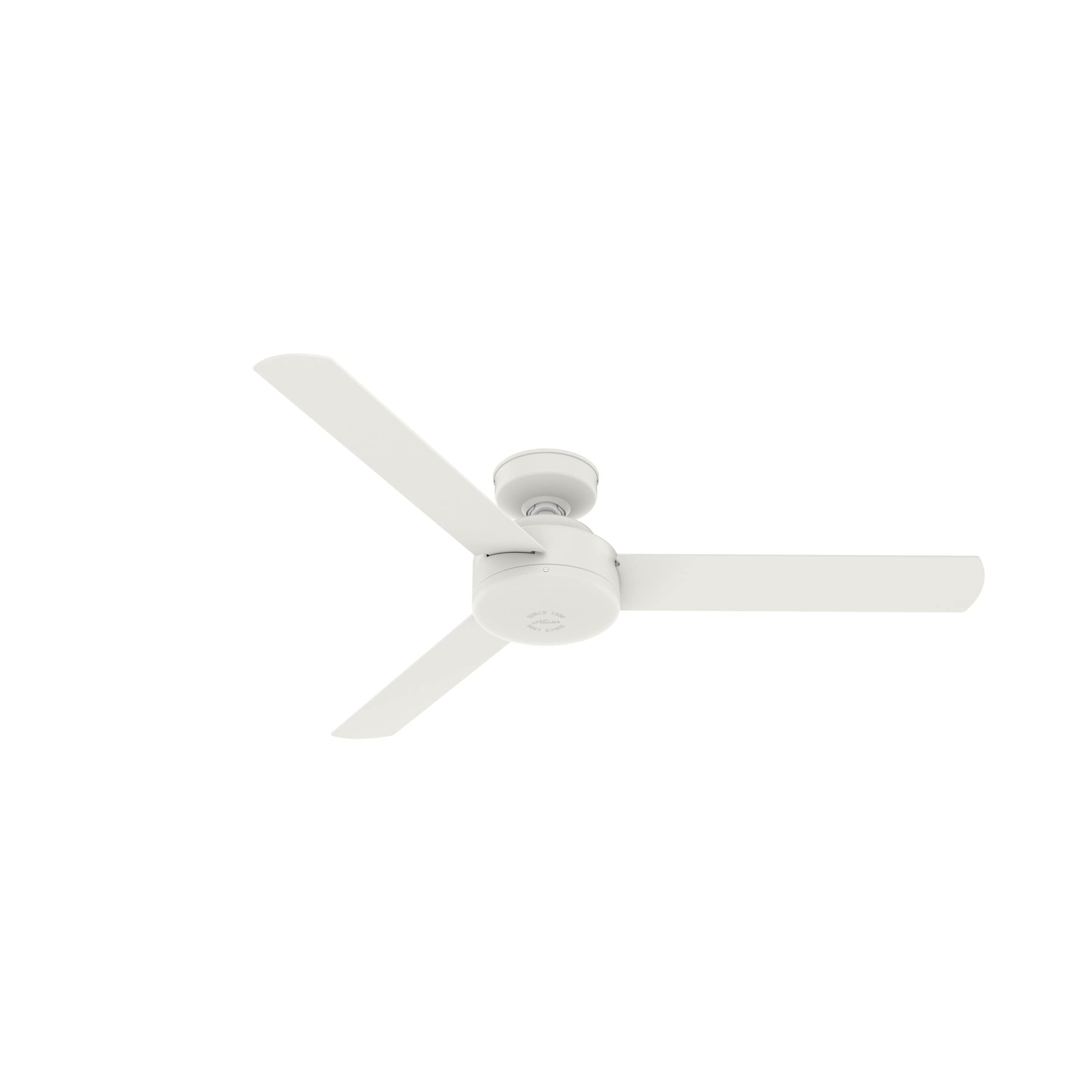 Hunter 50811 Presto 52-Inch Indoor Ceiling Fan with Light Kit, Matte White Finish - Perfect for Living Room, Bedroom, and Home Office Cooling